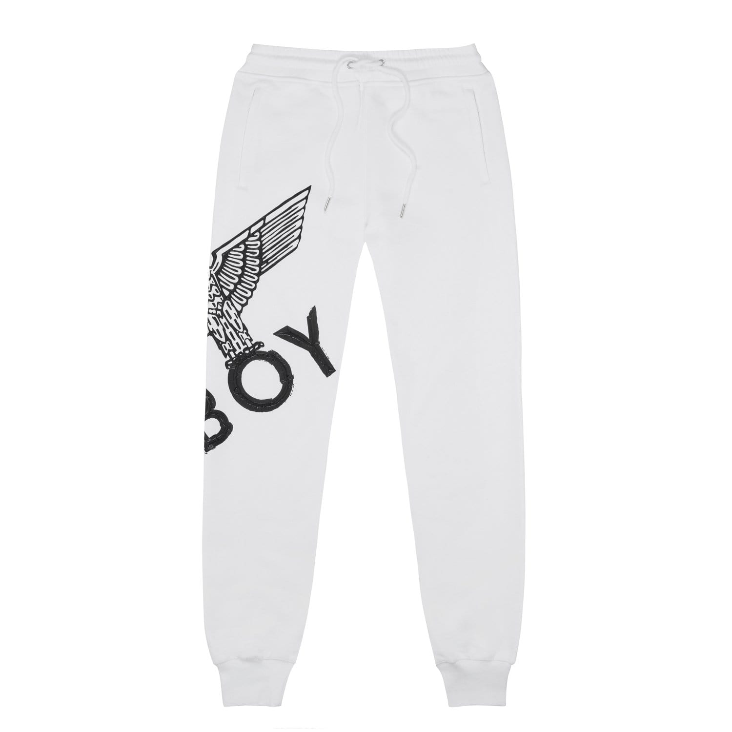BOY EAGLE Scribble Print Joggers for Men - Trendy Graphic Design Casual Pants for Running, Gym, Lounge & Streetwear Fashion