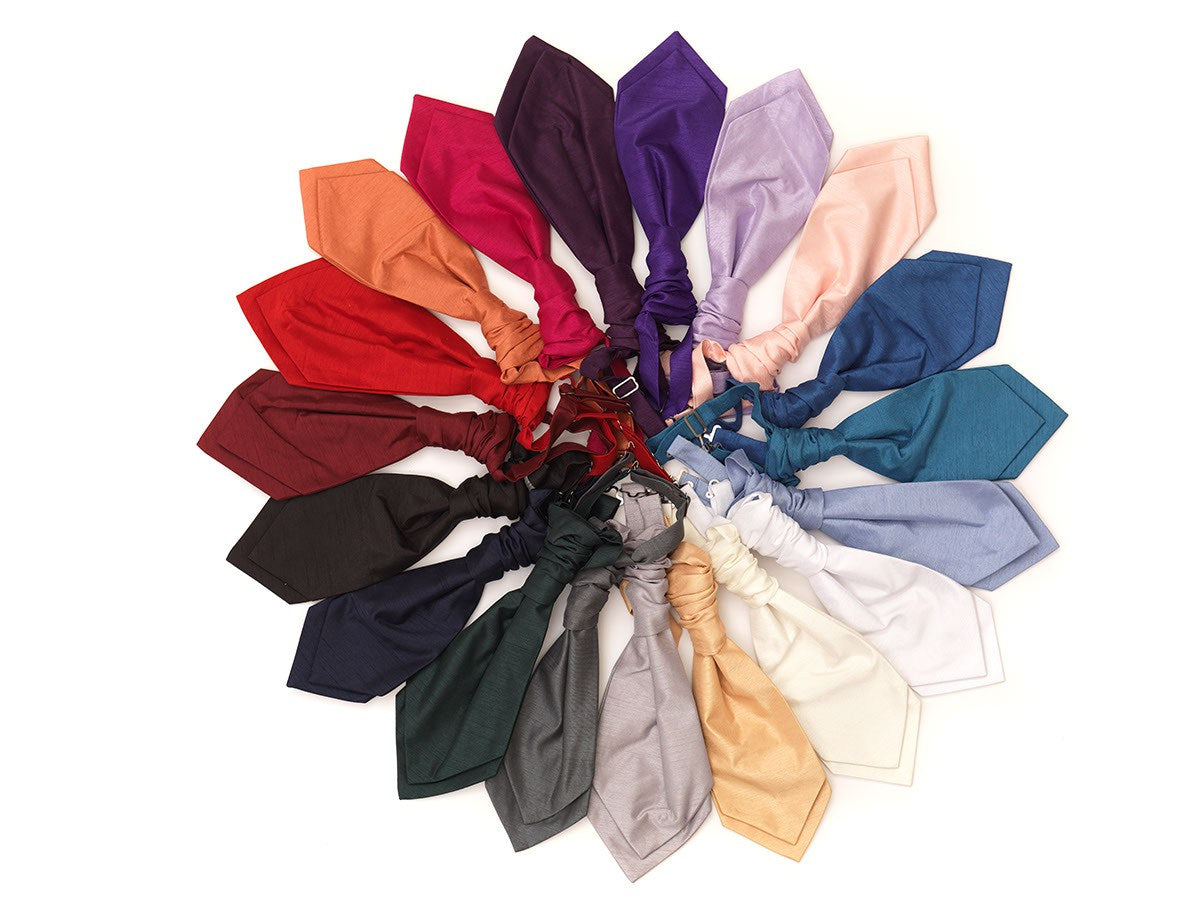 Custom Made Ruche Cravat - Elegant Men's Neckwear for Weddings, Parties & Formal Events - Premium Silk Bow Tie with Adjustable Strap