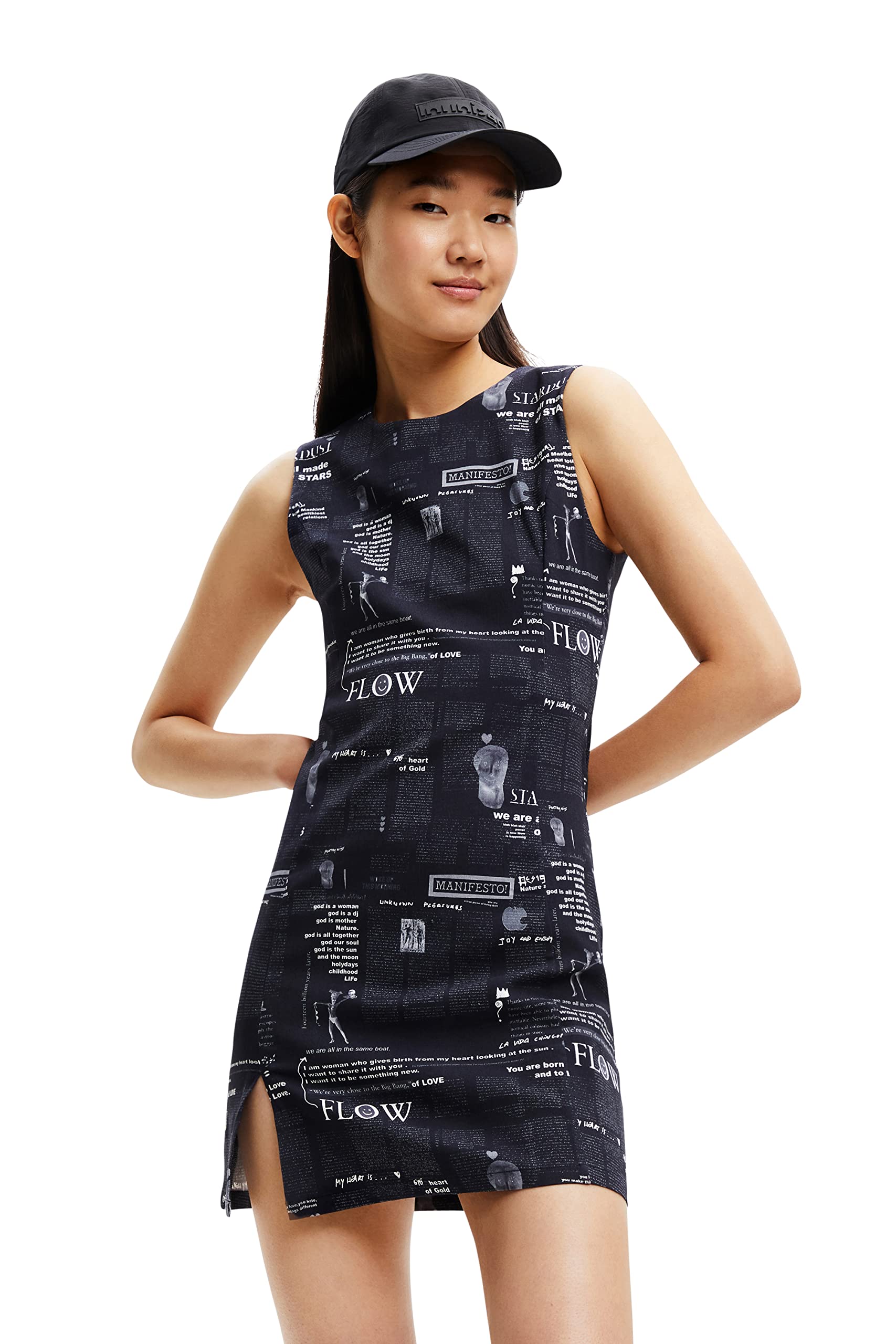Desigual Women's Long Sleeve Dress - Elegant Floral Print Maxi Dress for Casual Wear, Office & Special Occasions