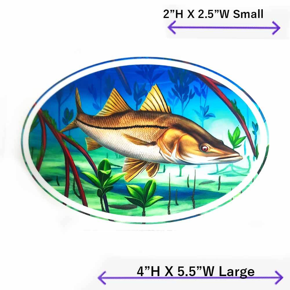 Snook Mangroves Decal - Premium Vinyl Sticker for Boats, Cars, Laptops - Perfect for Fishing Enthusiasts & Outdoor Decor