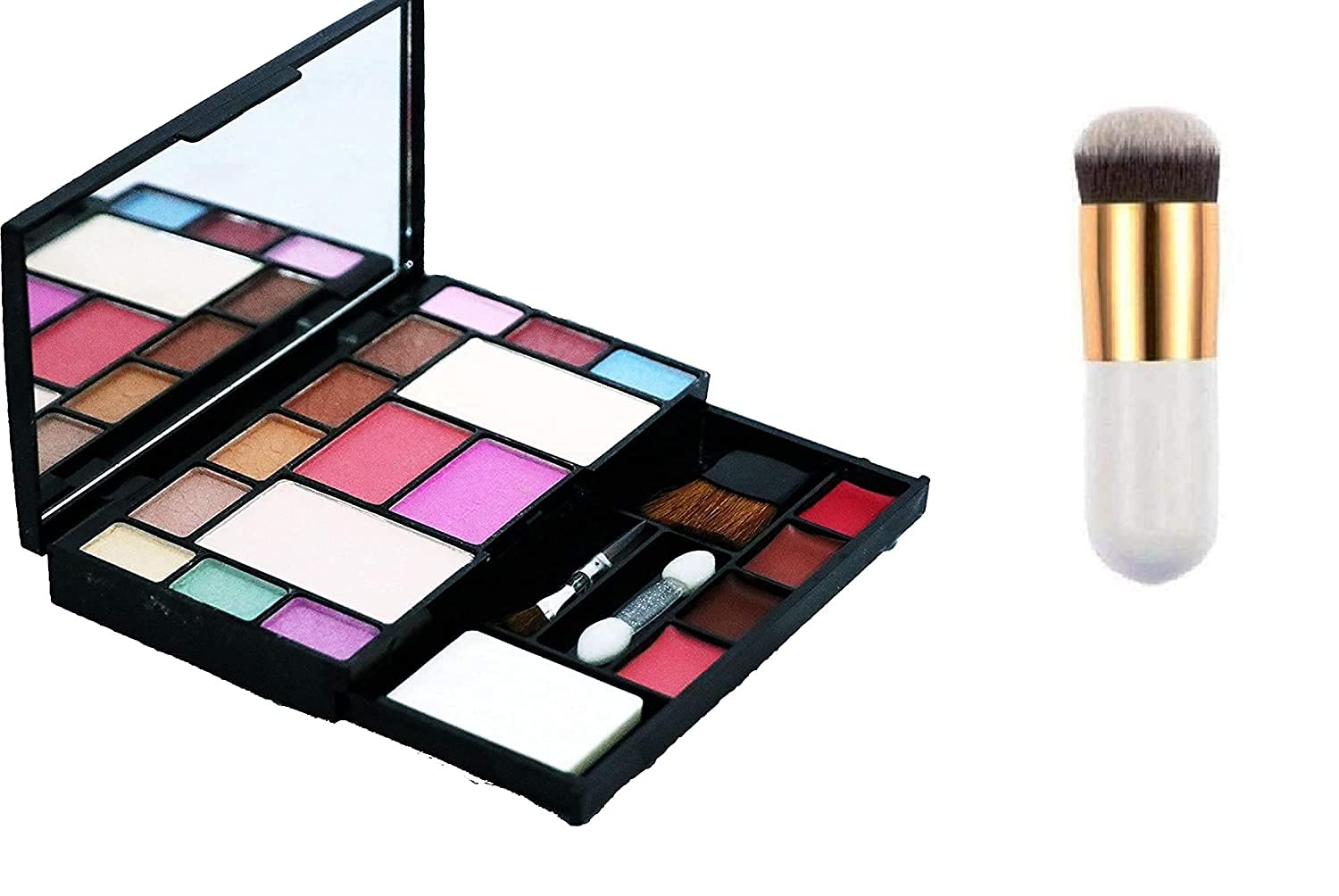 FOZZBY 6171 Professional Makeup Kit with White Foundation Brush Set - Complete Cosmetic Collection for Makeup Artists & Beginners | Perfect for Daily Use, Bridal Makeup & Photo Shoots