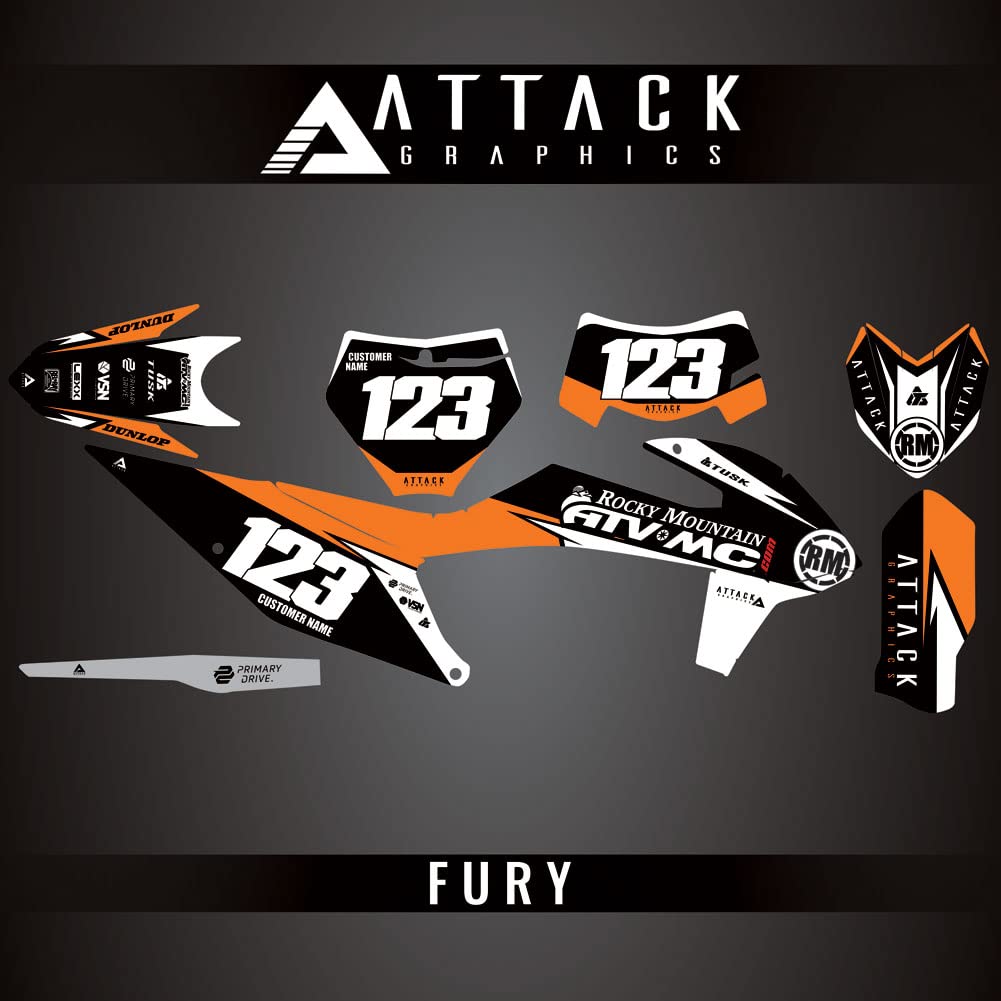Custom Fury Complete Bike Graphics Kit for KTM 500 XCF-W 2022 - High-Quality Dirt Bike Decals & Stickers for Off-Road Racing & Motocross