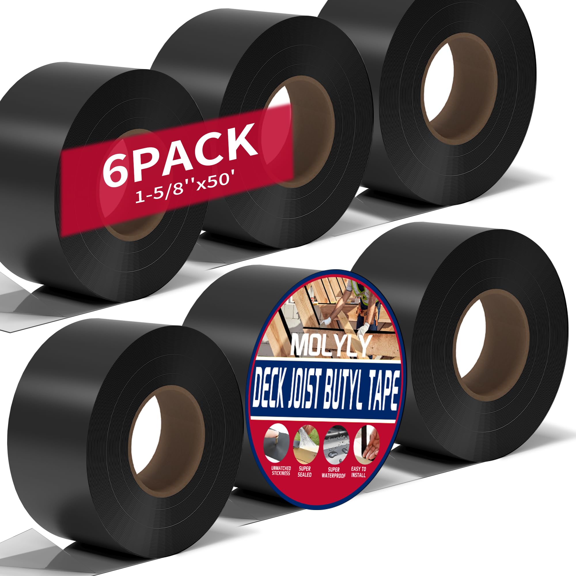 6 Pack Butyl Sealant Tape 1-5/8