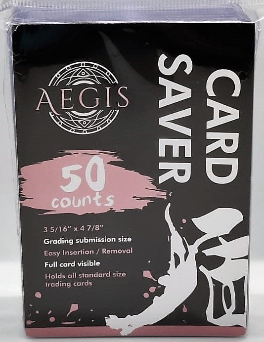Premium Aegis Card Savers - Acid-Free, Archival Quality Trading Card Protectors for Collectors | Perfect for Sports Cards, Pokemon, MTG & Collectible Storage
