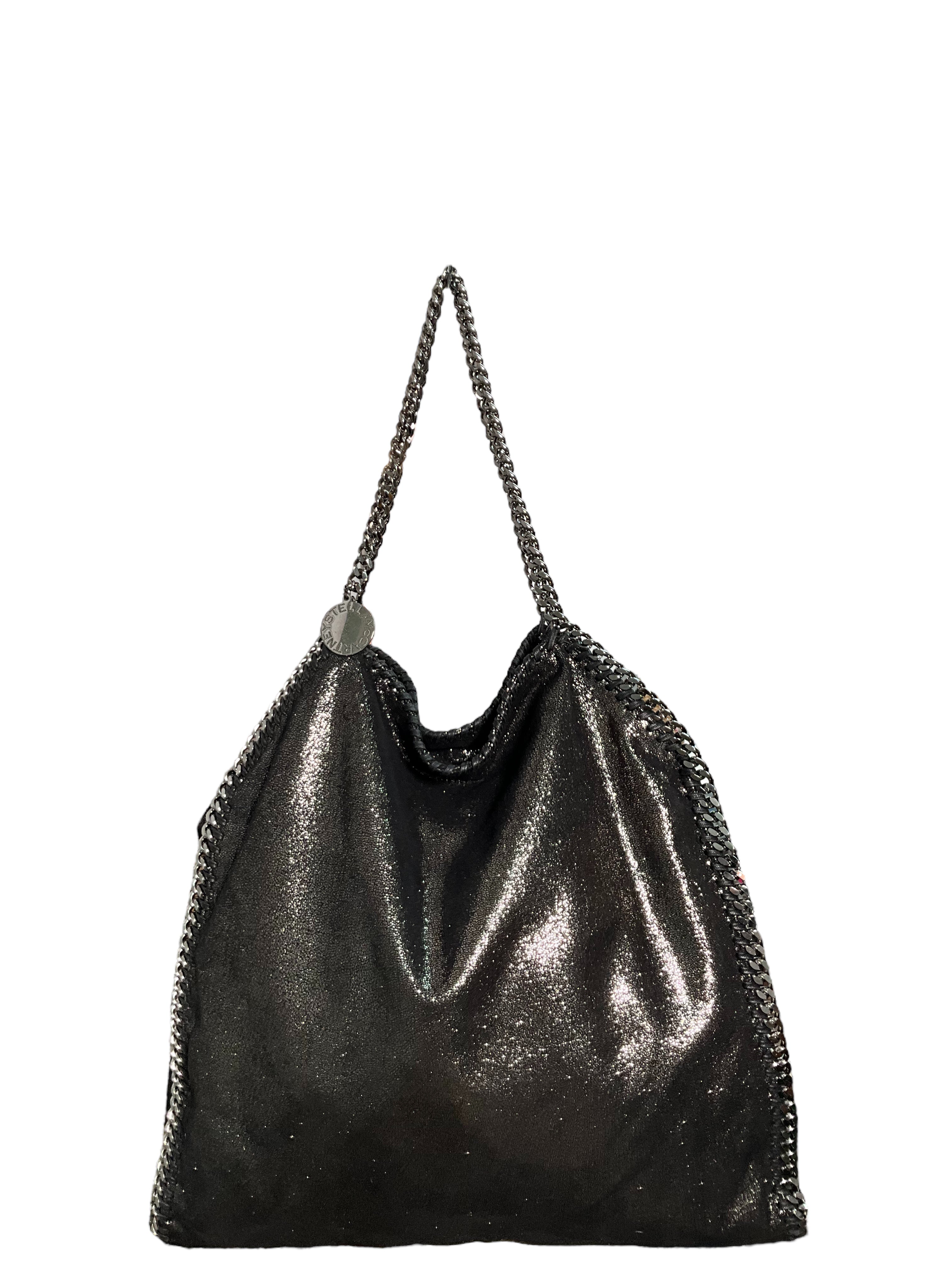 Stella McCartney Falabella Shiny Dotted Chamois Leather Tote Bag for Women - Stylish Designer Handbag for Work, Travel & Everyday Use