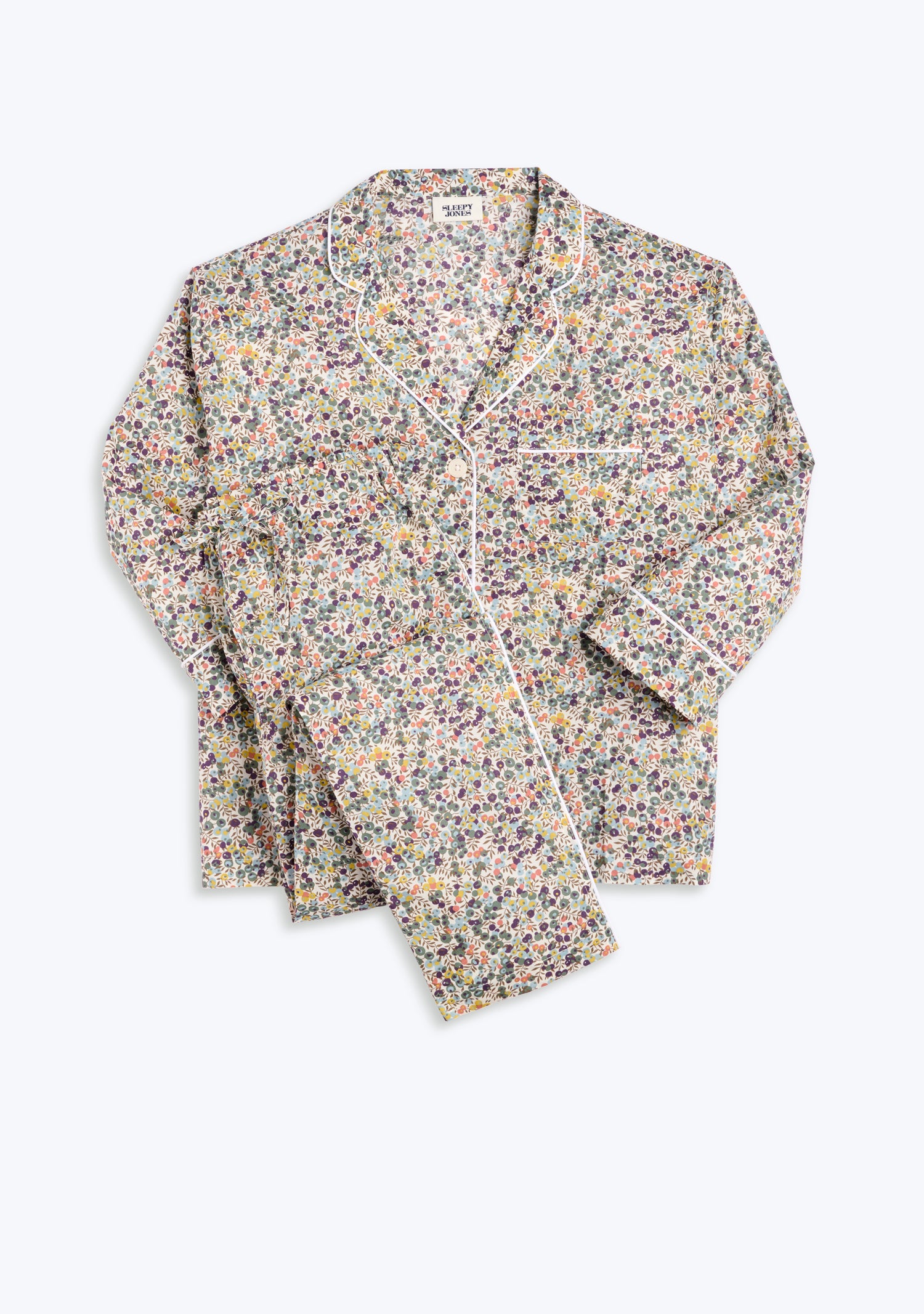 Liberty Wiltshire Berries Print Marina Pajama Set - Soft Cotton Sleepwear for Women | Perfect for Lounging, Sleepovers & Cozy Nights at Home