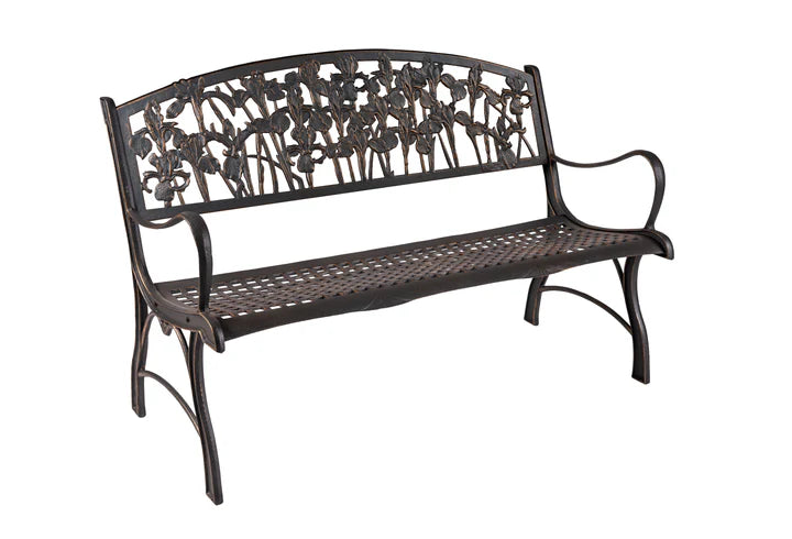 Premium Outdoor IRIS Bench - Weather-Resistant & Durable Garden Seating for Patio, Backyard, or Park - Perfect for Relaxing, Entertaining & Enhancing Outdoor Spaces