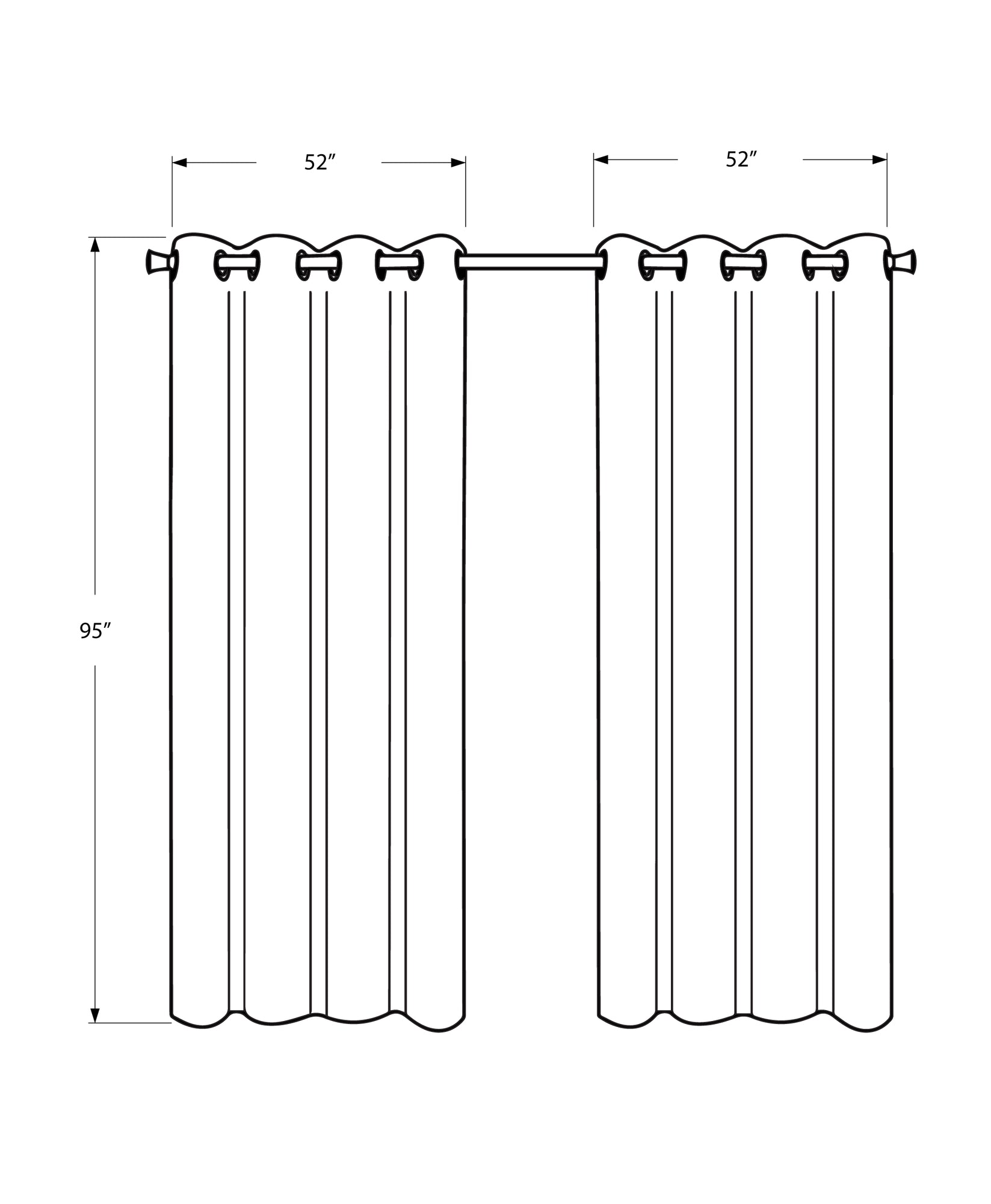 2-Pack Blackout Curtain Panels - 52