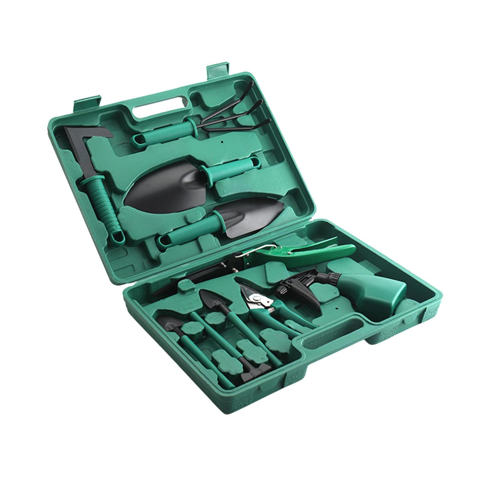 MOTOFUTURE 10-Piece Stainless Steel Gardening Tools Set with Carrying Case - Durable Home & Outdoor Garden Tools for Planting, Weeding, Trimming Flowers & Potted Plants | Perfect Gift for Garden Enthusiasts