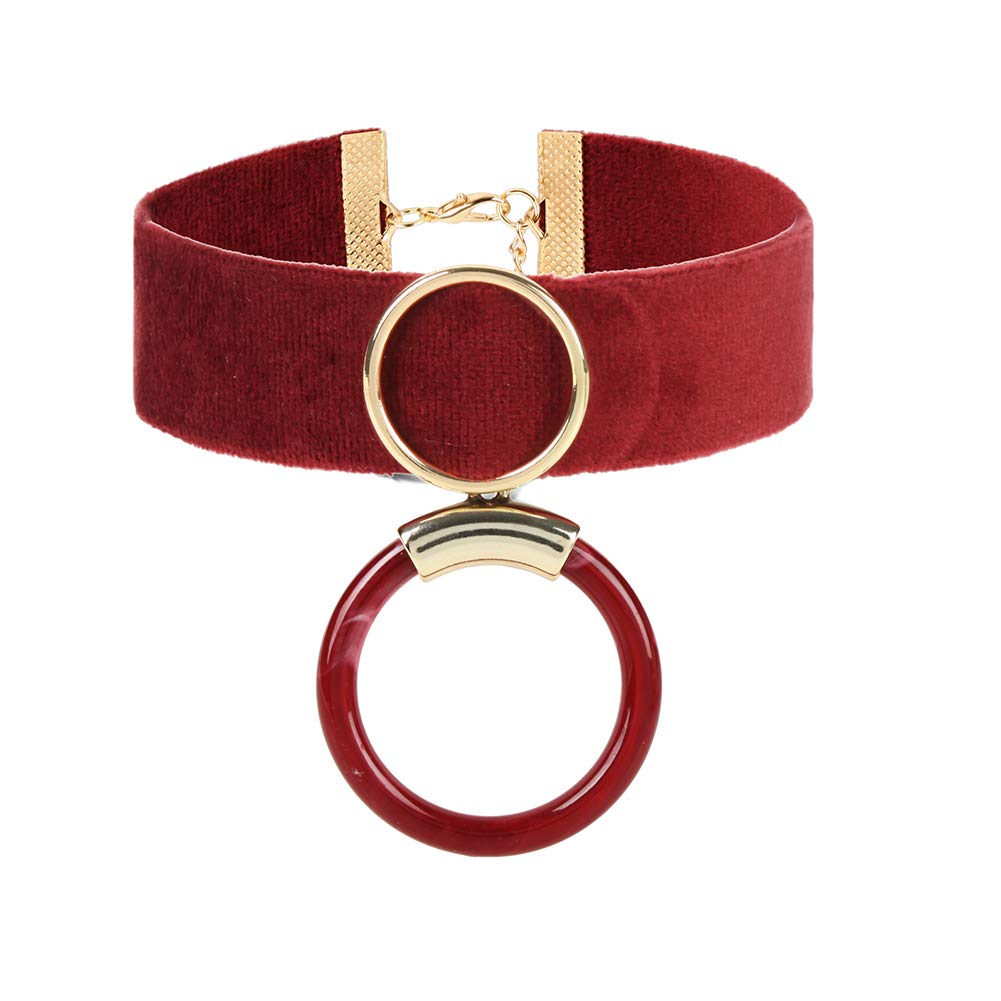 GADA Heart Choker Necklace - Soft Flocking Cloth for Women | Party & Daily Wear