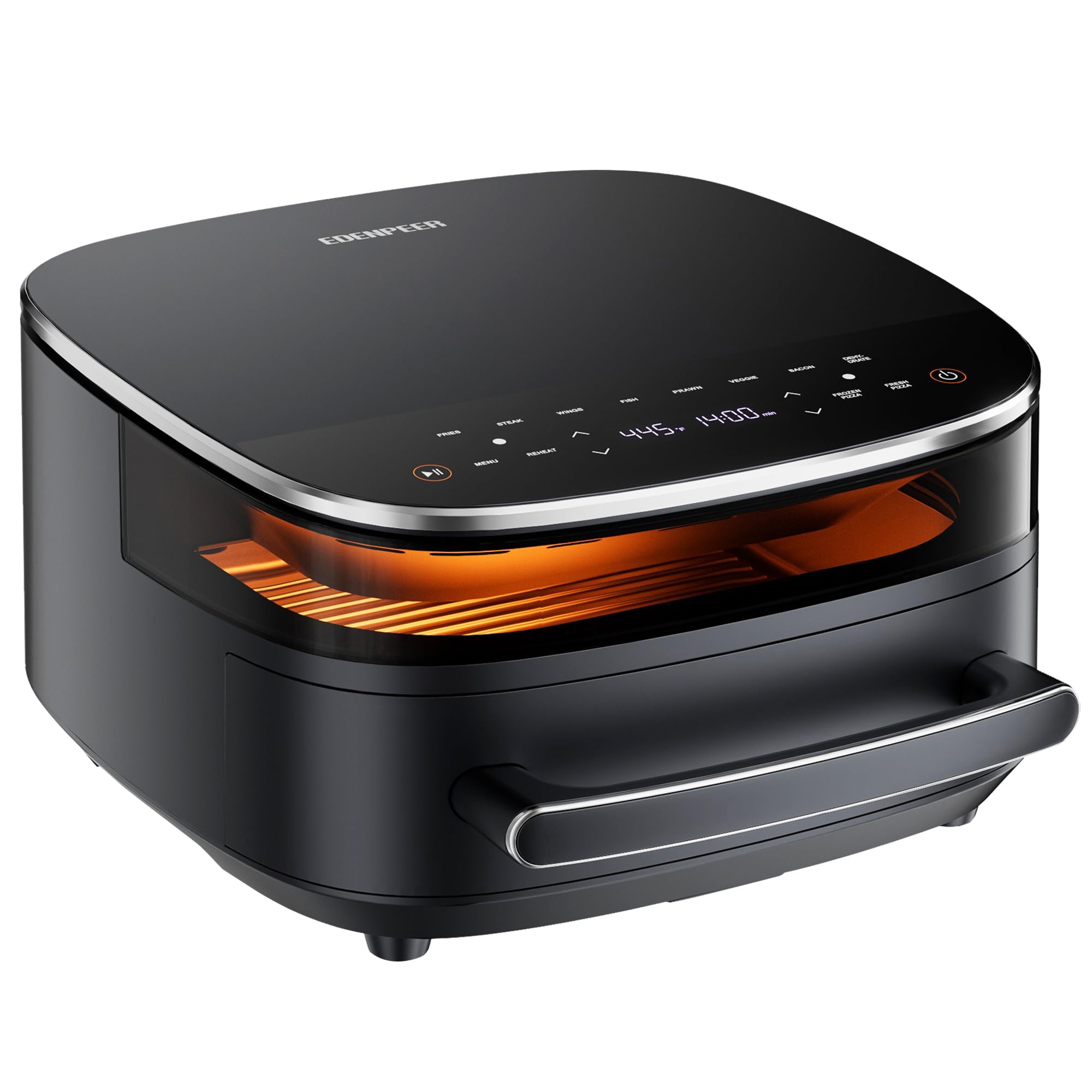 11-in-1 Multi-Function Air Fryer with Dual Heat Technology - 6QT Large Capacity Stainless Steel Non-Toxic Air Fryer - Super Fast Cooking for Family Meals, Perfect for Pizza, Chicken Wings & Healthy Snacks - Ideal for Kitchens, Dorms & Small Apartments