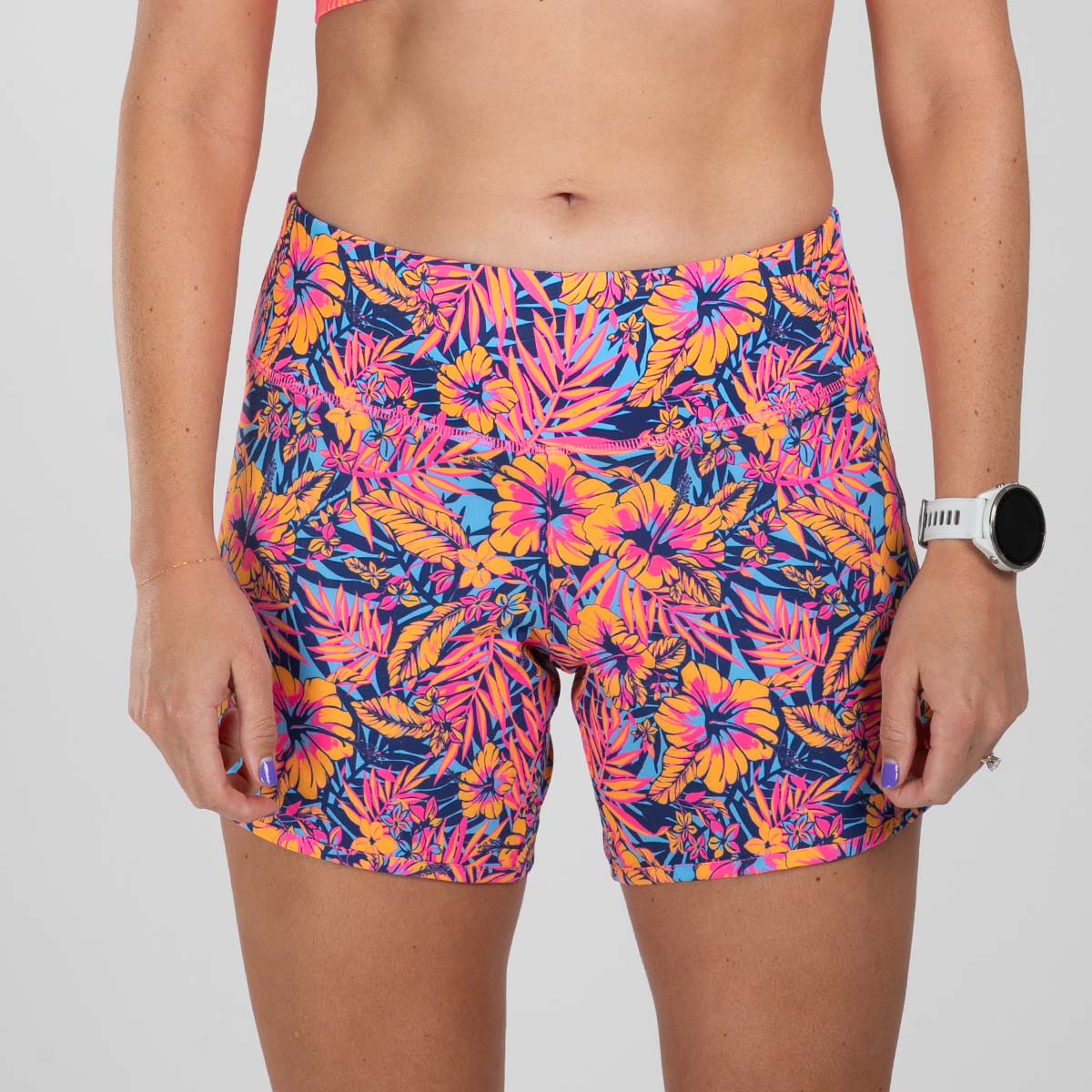 Women's Running Shorts - Limited Edition Club Aloha 6-Inch Inseam for Workouts & Yoga | Breathable Athletic Shorts for Women