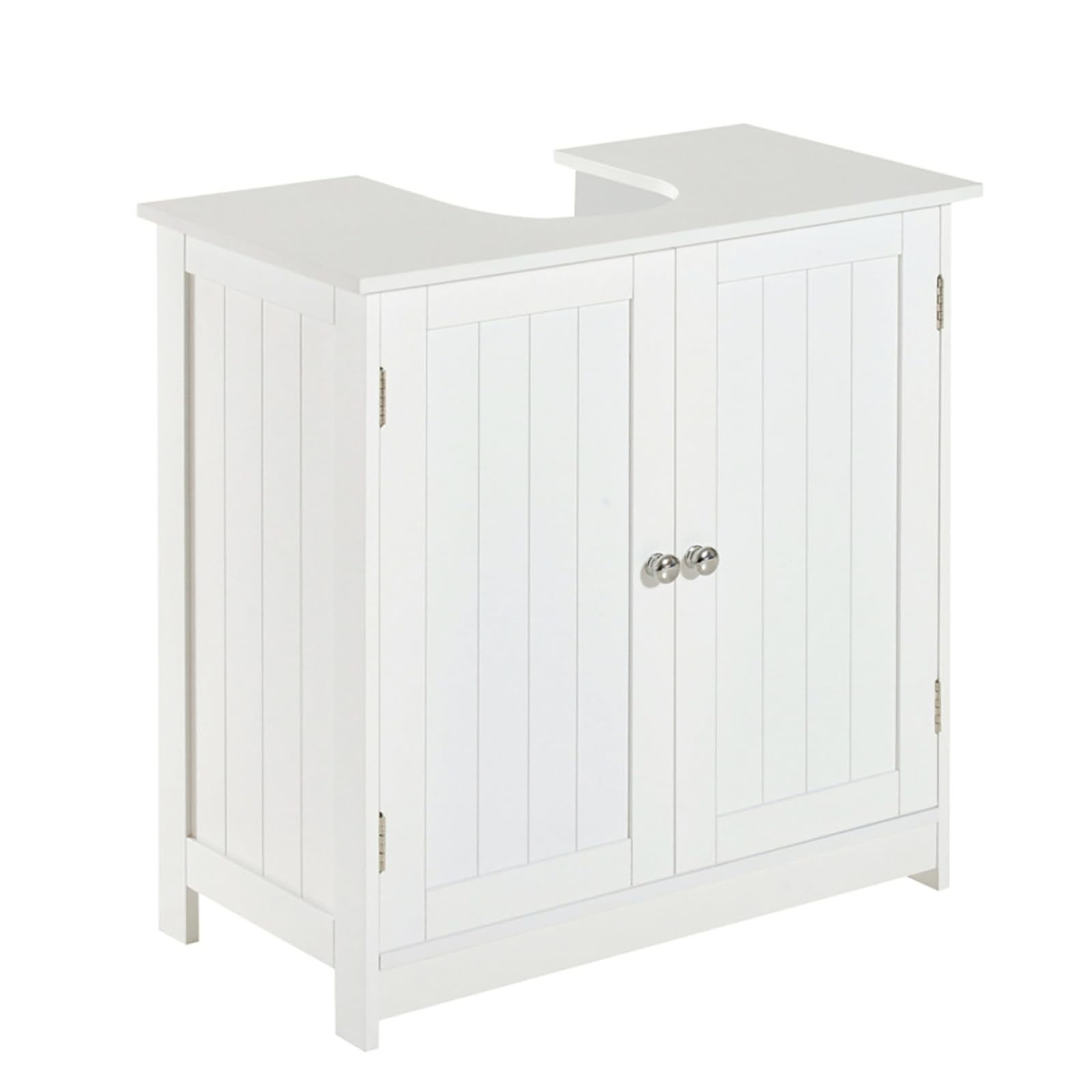 Modern White Bathroom Vanity Cabinet Without Sink - Pedestal Sink Storage Organizer for Small Bathrooms | Perfect for Powder Rooms, Guest Baths & Apartment Bathroom Storage Solutions