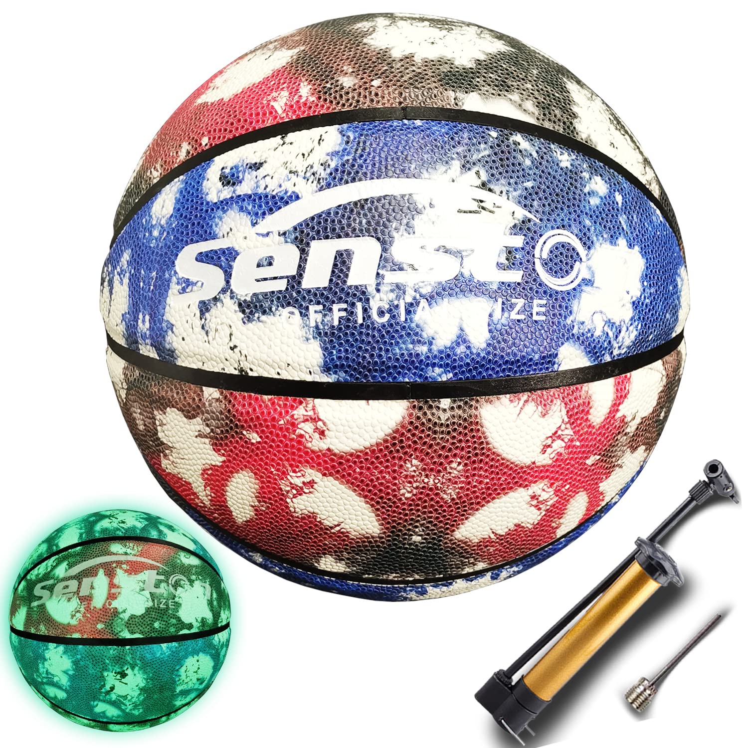 **Glow in The Dark Basketball - Size 7 LED Light Up Basketball for Indoor & Outdoor Play - Night Basketball for Kids, Men & Women - Perfect for Night Games, Backyard Fun & Sports Gifts**