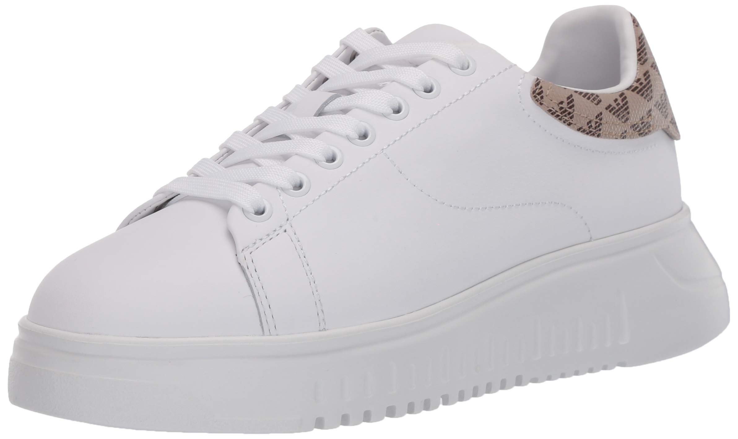 Emporio Armani Women's Casual Flat Sneakers with Back Logo - Comfortable Walking Shoes for Work, Travel & Everyday Wear