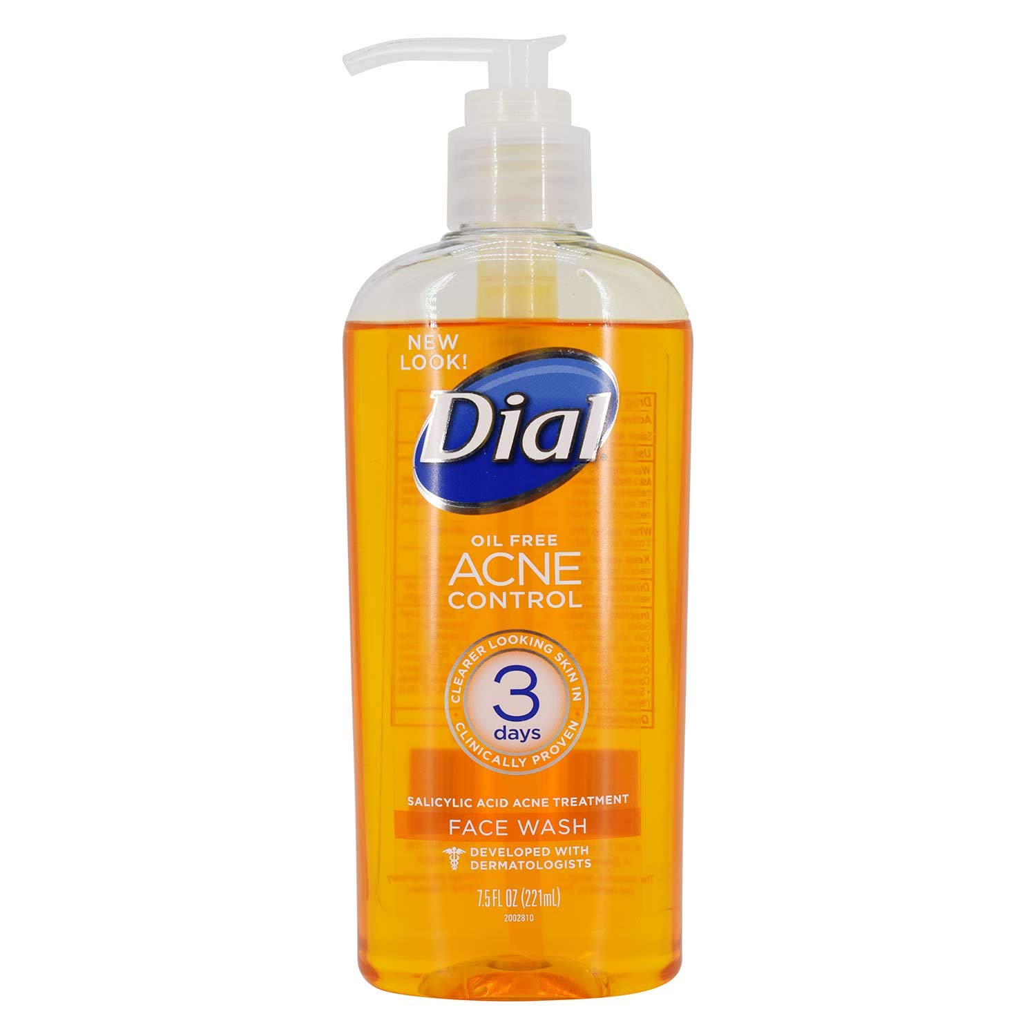 Dial Oil-Free Acne Control Face Wash 7.5 oz (3-Pack) - Gentle Cleanser for Oily & Acne-Prone Skin | Daily Facial Cleansing for Teens & Adults