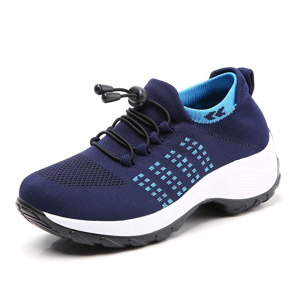 Women's Breathable Slip-On Walking Shoes - Comfortable Mesh Sneakers with Air Cushion Platform for Nurses, Fashion Casual Loafers | Perfect for Work, Travel & Daily Wear