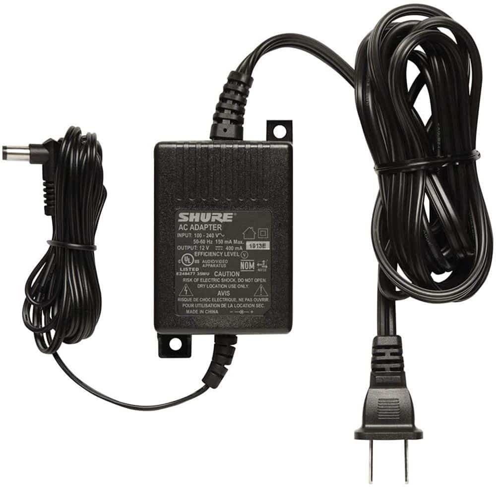 Shure 12V DC Power Adapter for BLX4 BLX88 BLX4R PGXD4 Wireless Systems - Perfect for Live Performances & Studio Recording