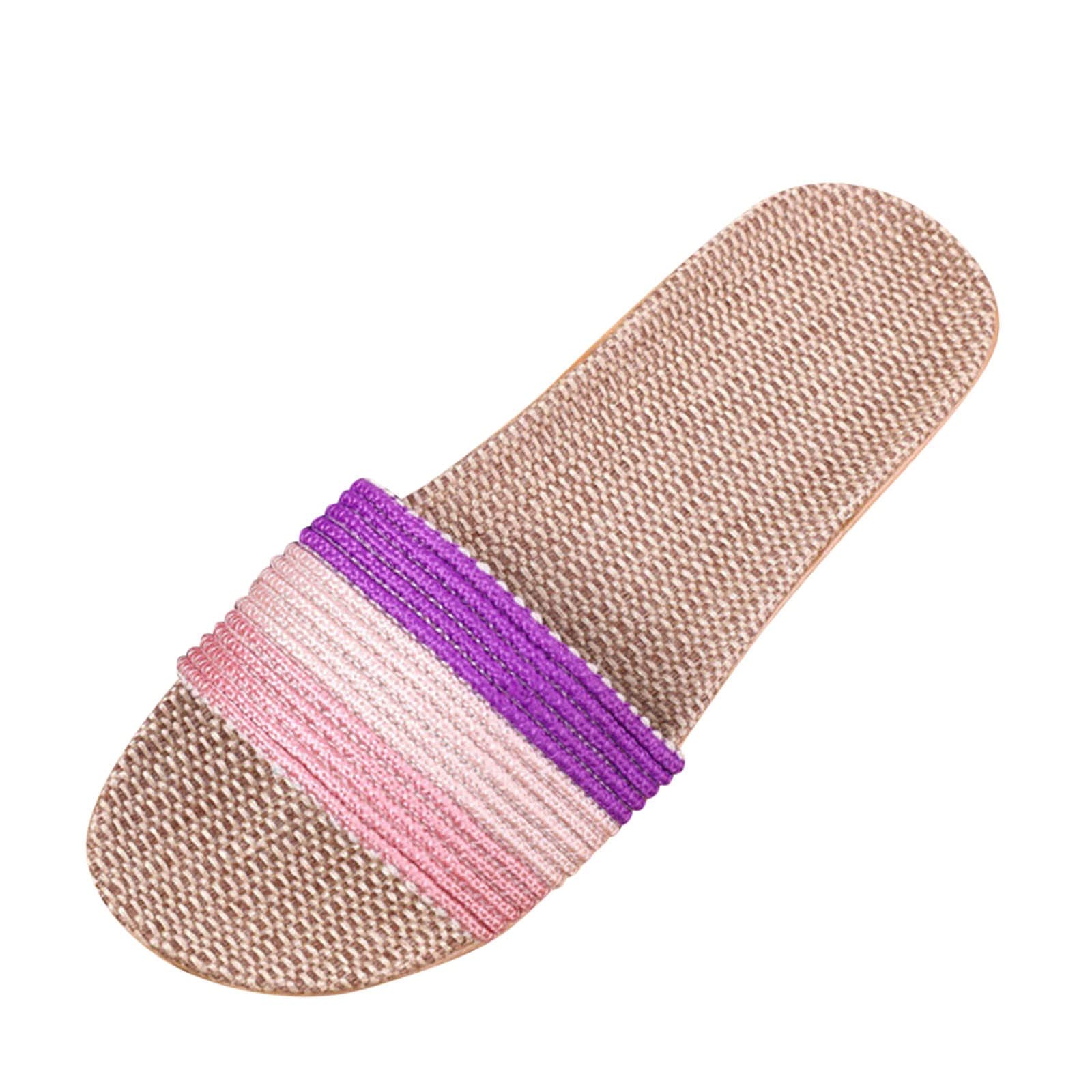 Breathable Bohemian Beach Slippers for Women - Fashionable Ladies' Slip-On Flats with Arch Support | Perfect for Home, Spa, and Summer Vacation