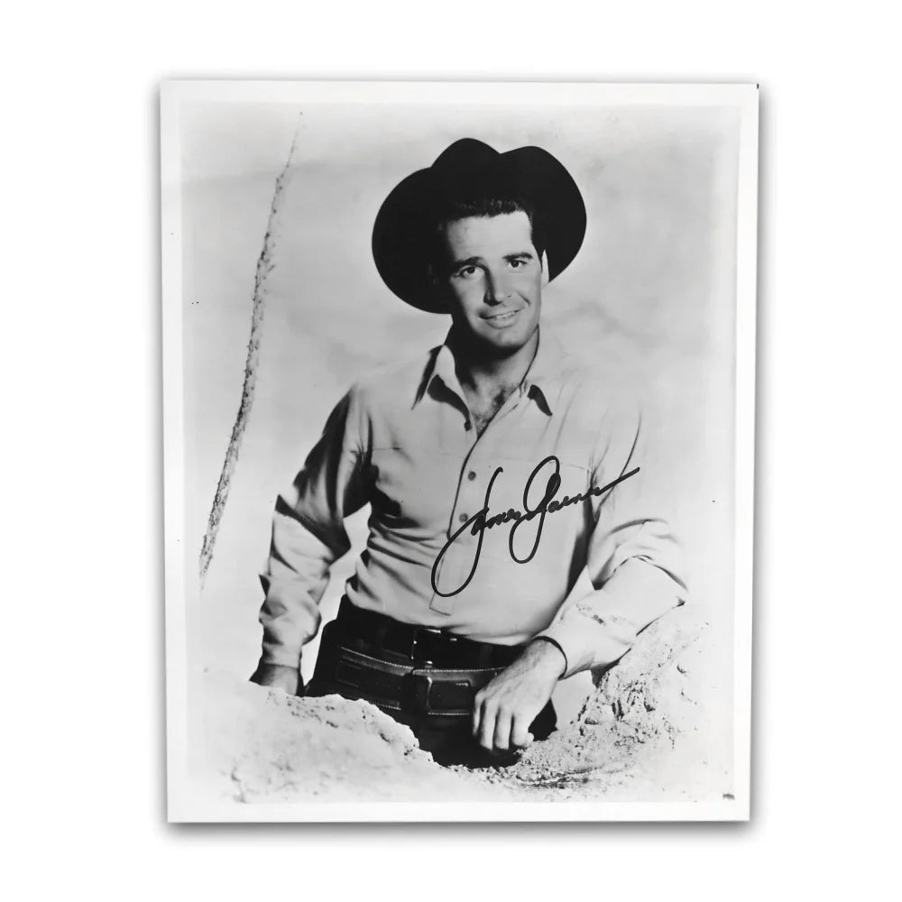 James Garner Signed 8x10 Photo with JSA COA - Authentic Autograph from Maverick & Rockford Files - Perfect for Collectors, Fans, and Home Theater Decor
