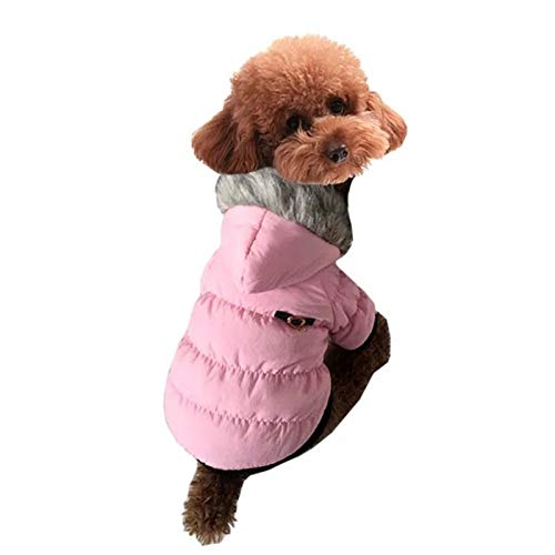 Waterproof Winter Dog Jacket for Small Dogs - Warm Puppy Coat, Pet Outerwear for Cold Weather (Pink, Large) - Perfect for Outdoor Walks, Snow Adventures, and Daily Winter Protection