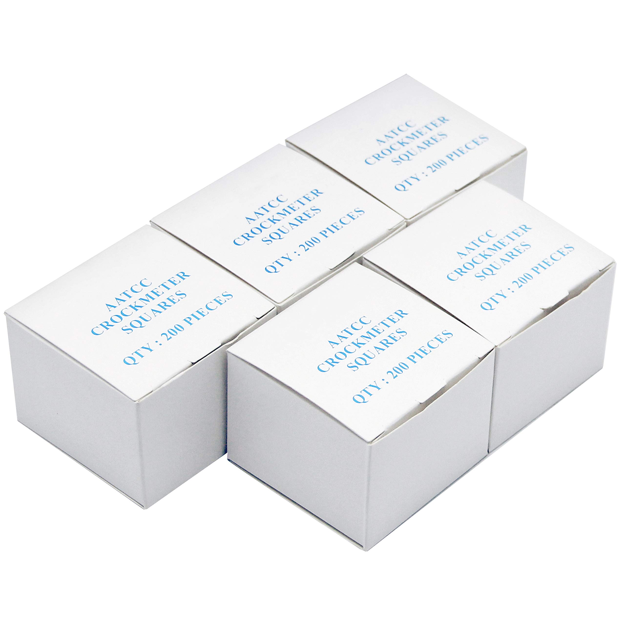 CGOLDENWALL 2x2 Inch Test Fabric Squares for Dry & Wet Rubbing Fastness Tester - 1000pcs (5 Pack) - Ideal for Textile Quality Control, Color Fastness Testing in Labs & Manufacturing
