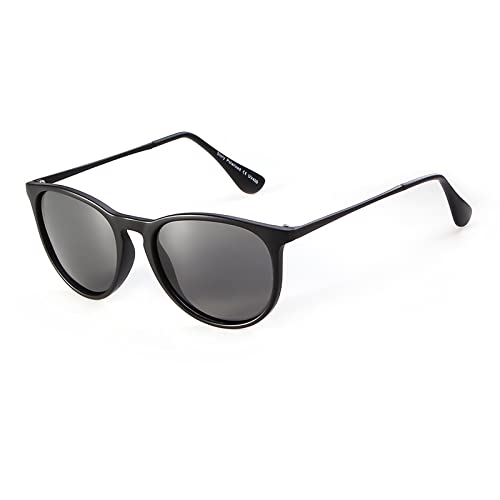 Piscm Fashion Polarized Sunglasses - Retro Round Mirrored Lens UV Protection Unisex Shades for Women & Men | Perfect for Driving, Beach, and Outdoor Activities