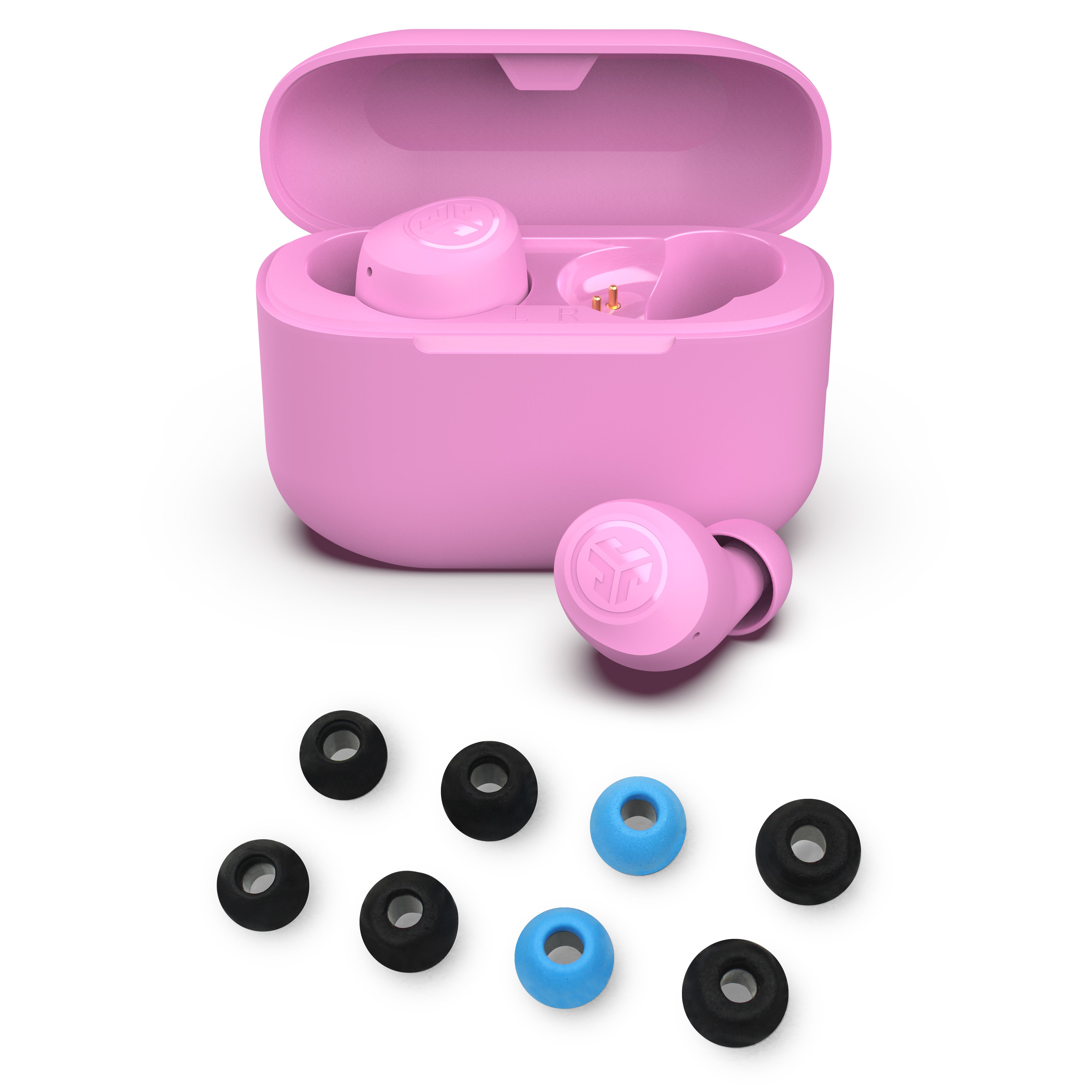Go Pop+ Cloud Pink & Foam Tips Earphone Cushions Gift Set - Comfortable Noise Isolation for Music, Gaming & Workouts
