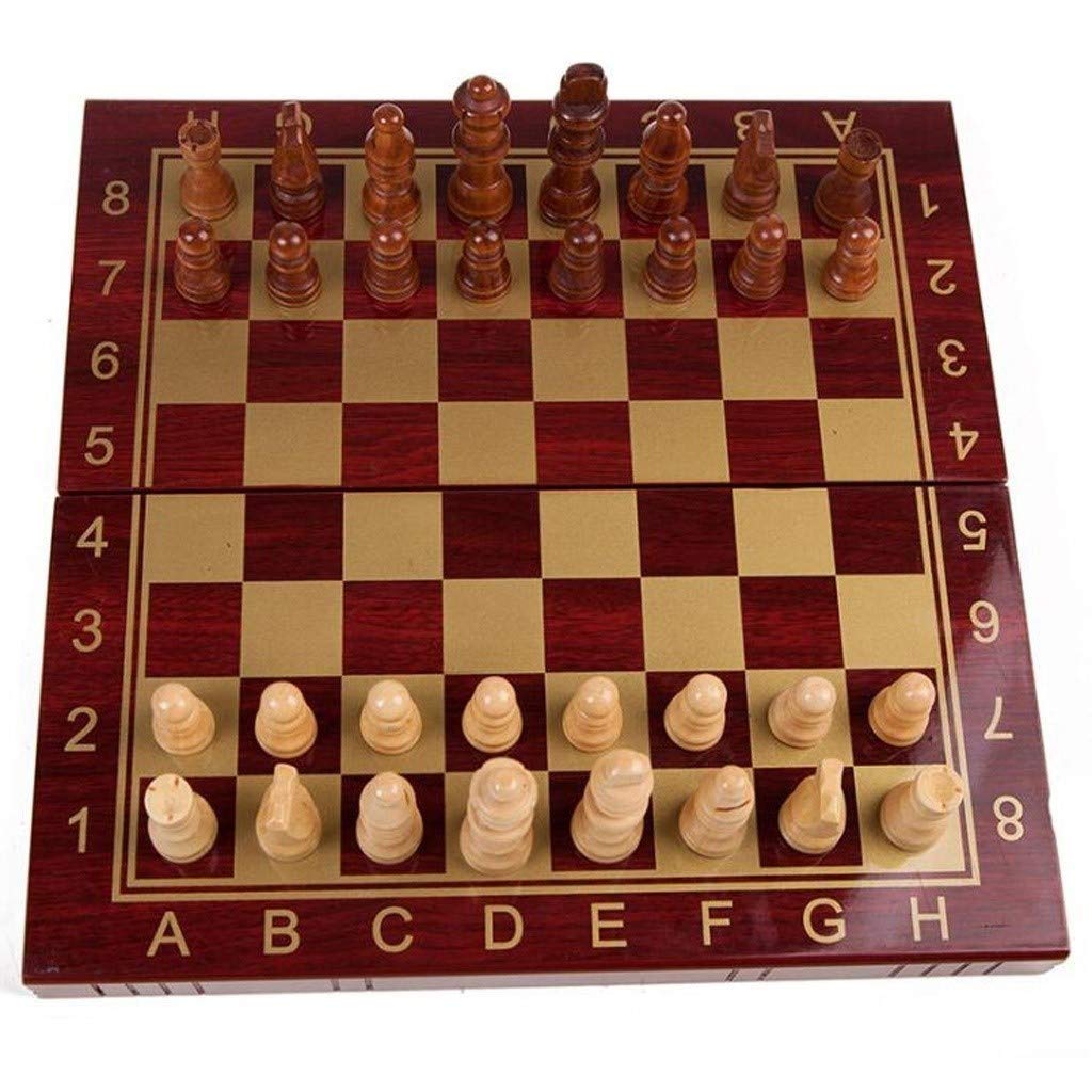 Premium Wooden Chess Set - Portable Folding Chessboard with Staunton Pieces - Classic International Chess Game for Adults & Kids - Perfect for Family Game Nights, Parties, and Travel Entertainment