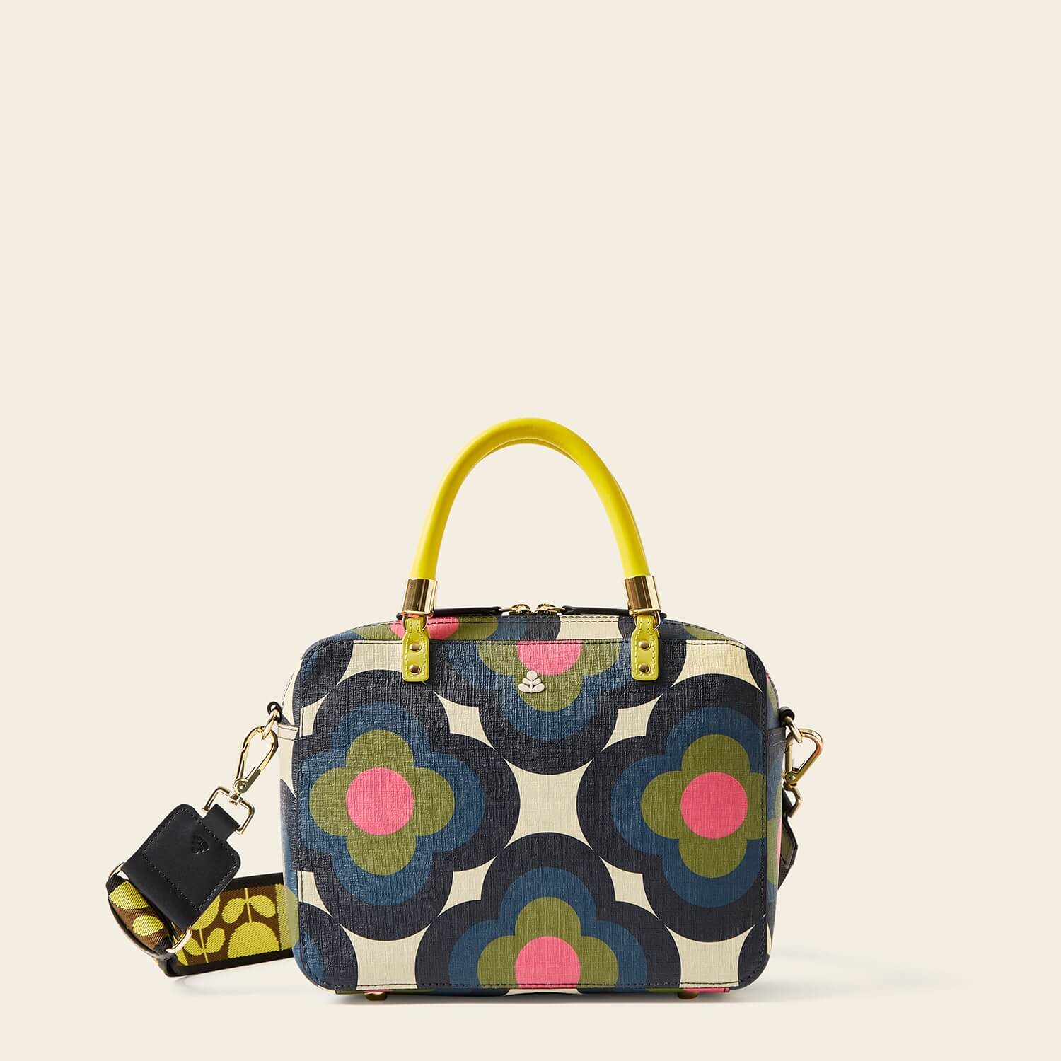 Radial Flower Rockpool Medium Block Handbag - Stylish Crossbody Purse for Women, Perfect for Work, Travel & Everyday Use
