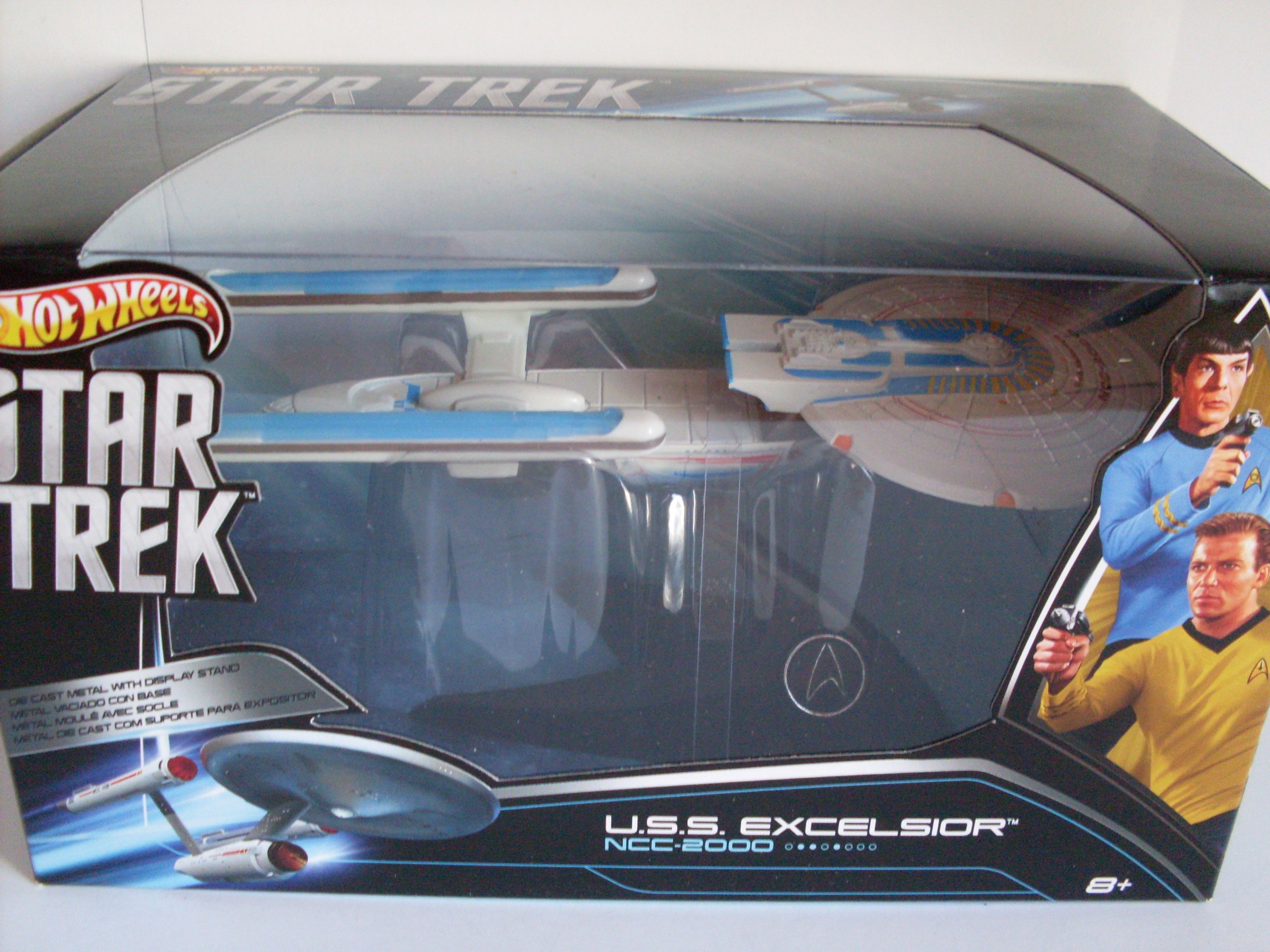 Hot Wheels Collector Star Trek USS Excelsior NCC-2000 Die-Cast Model Car - Perfect for Display, Gifts & Star Trek Fans Collection