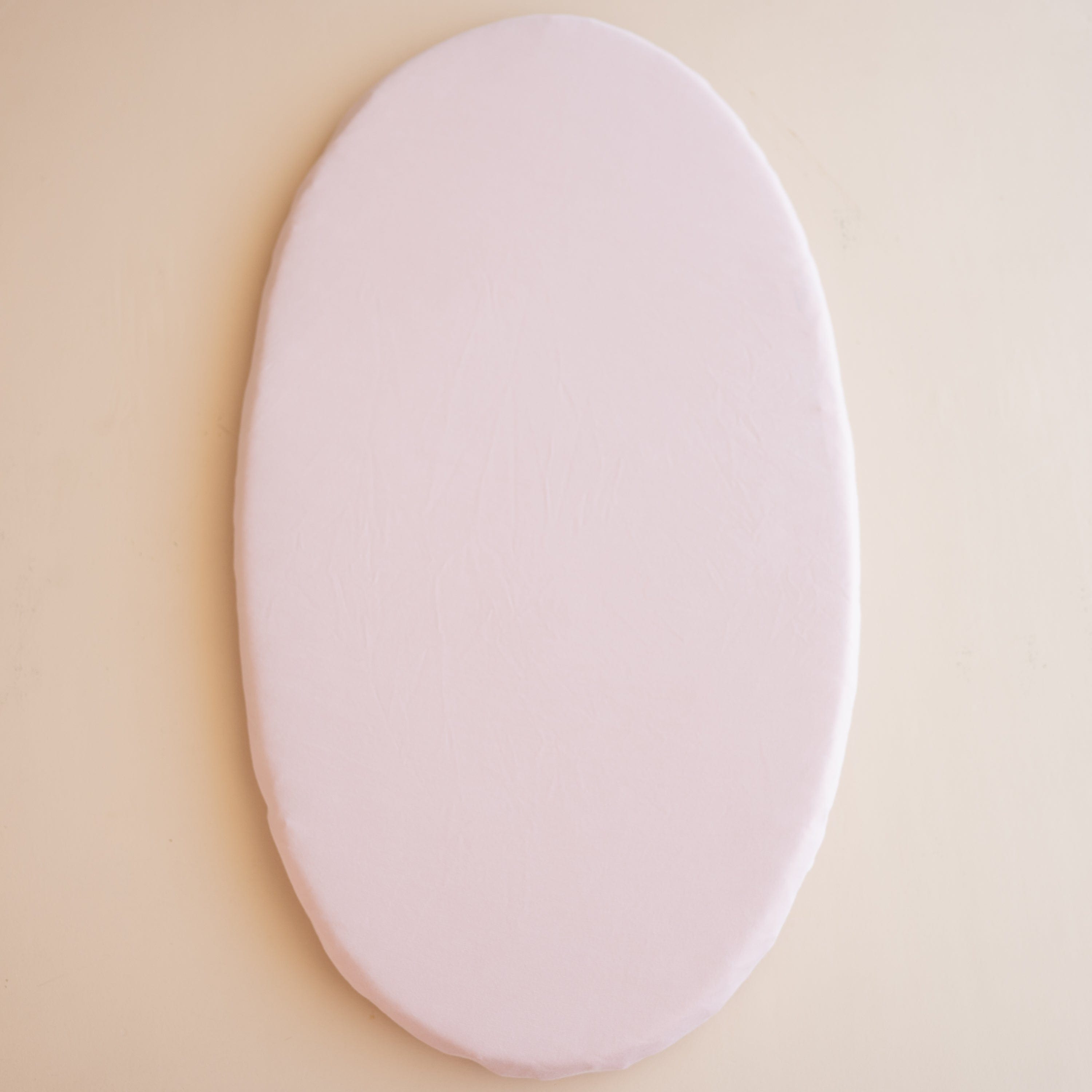 Soft Blush Oval Bassinet Sheet - Breathable & Fitted Crib Mattress Cover for Newborns - Perfect for Nursery, Baby Shower Gifts & Travel
