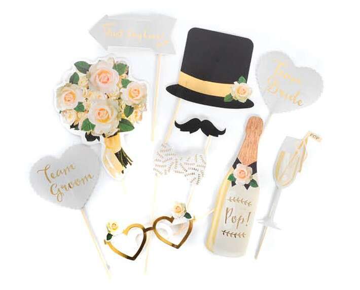 10x Bride To Be Photo Booth Props - Fun Hens Party & Bachelorette Selfie Accessories for Wedding Showers, Bridal Showers & Girls Night Out