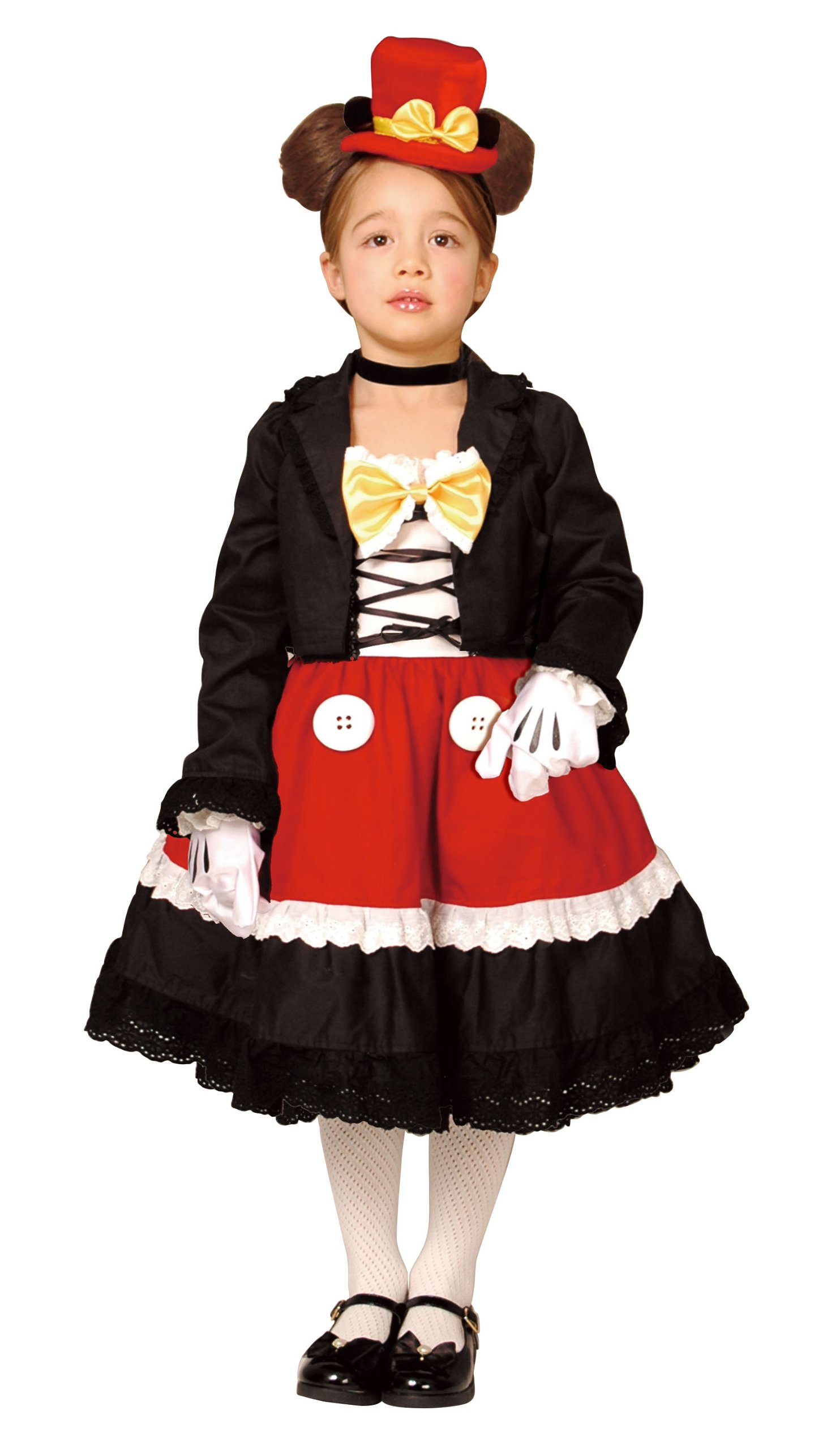 Disney Gothic Mickey Mouse Costume for Girls - Large Size | Halloween Cosplay, Themed Parties, and Photo Shoots