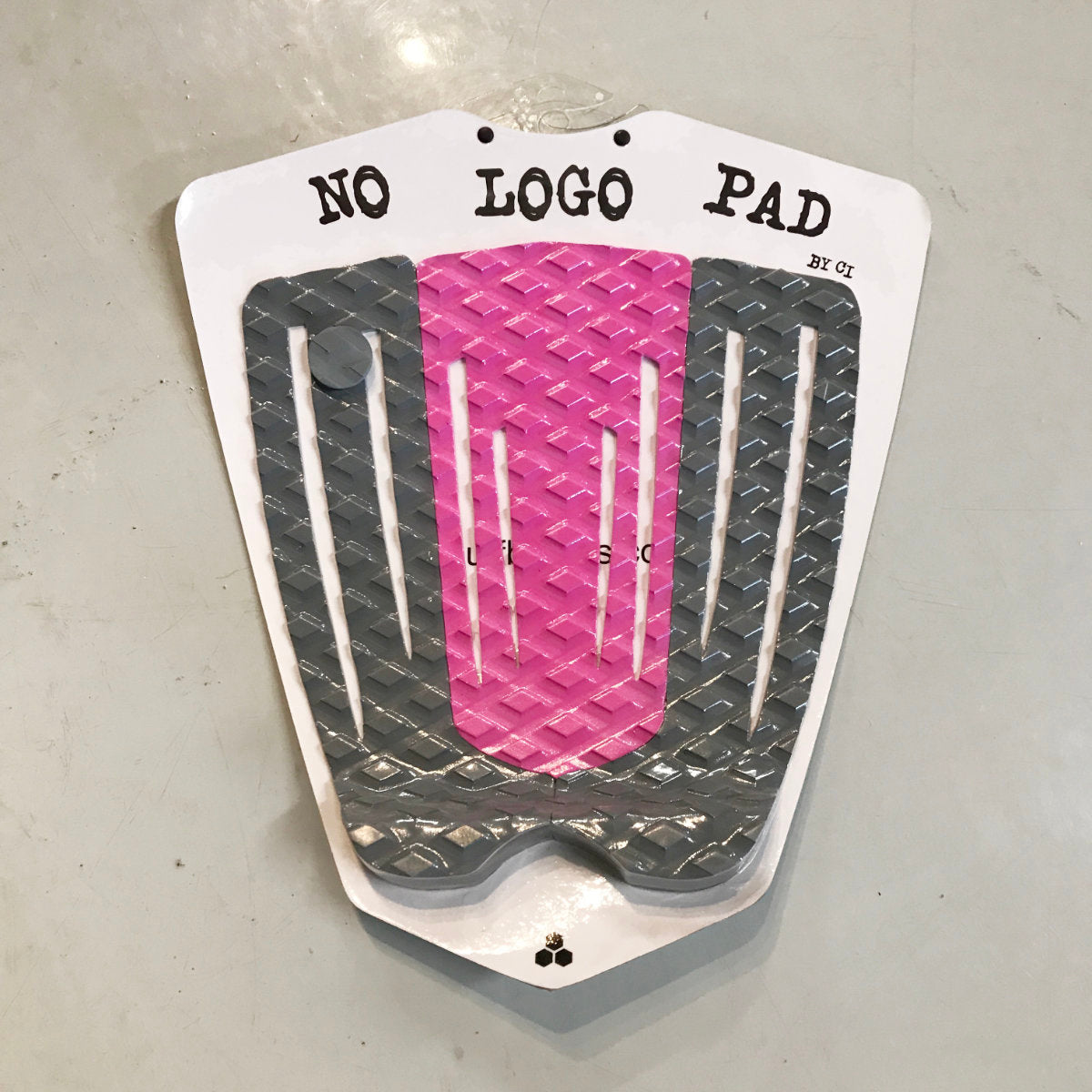 Channel Islands Surfboard Deck Pads - No Logo, Flat Grey/Pink/Grey Traction Pads for Enhanced Grip & Comfort - Perfect for Surfing, Paddleboarding & Water Sports