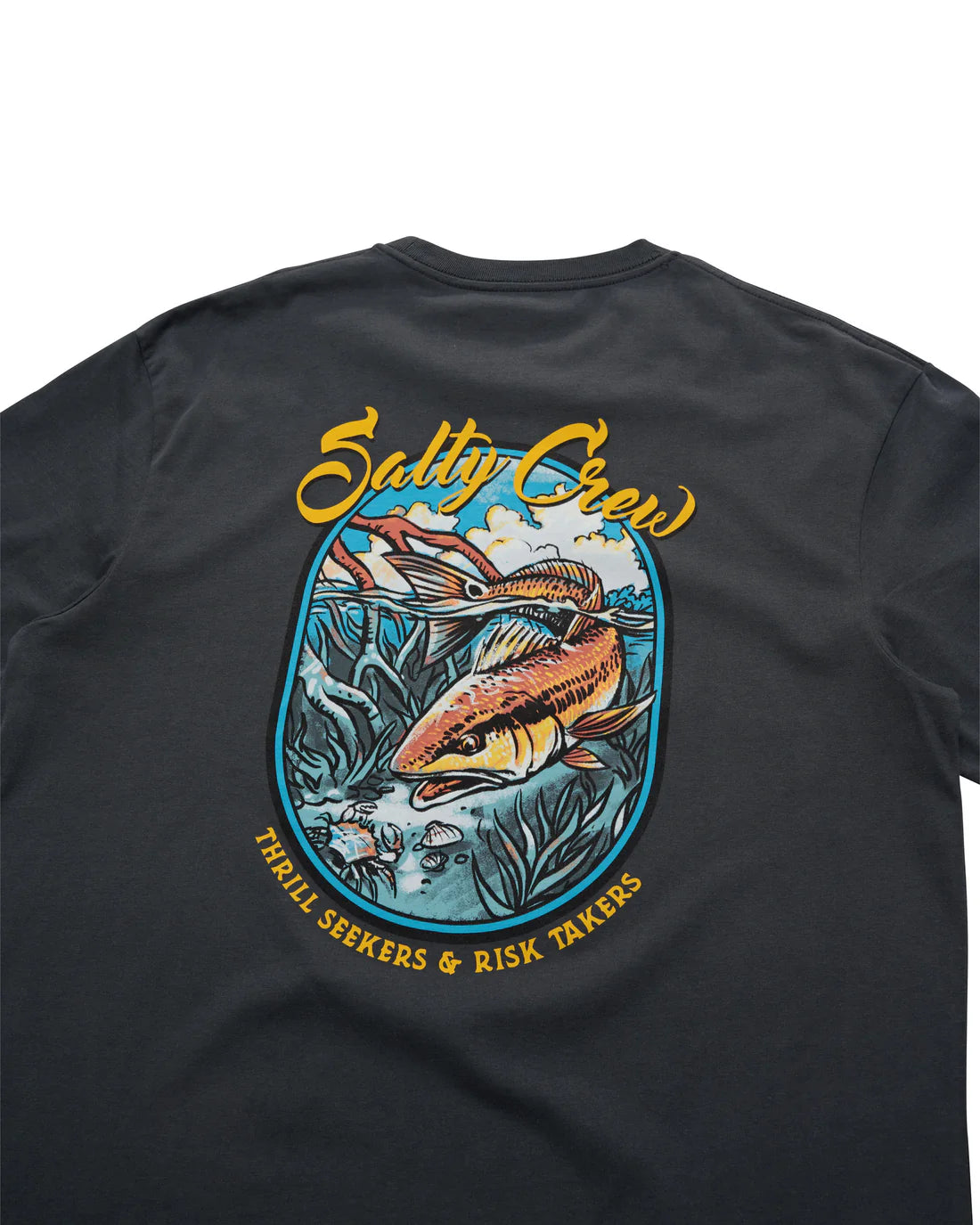 Salty Crew Red Fish Premium T-Shirt for Men - Comfortable Fishing & Outdoor Activities Tee