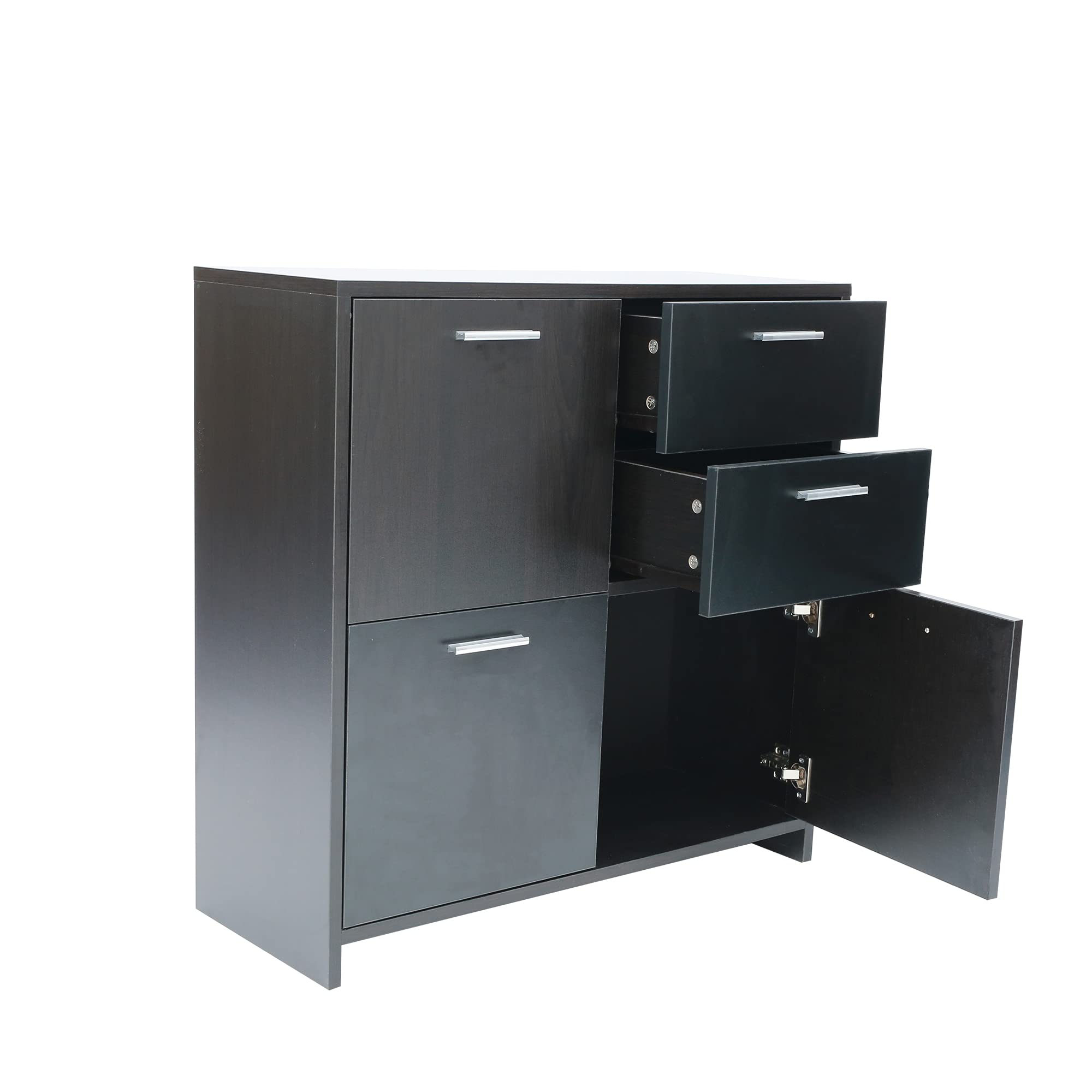 2-Drawer & 3-Side Storage Cabinet - 30.3