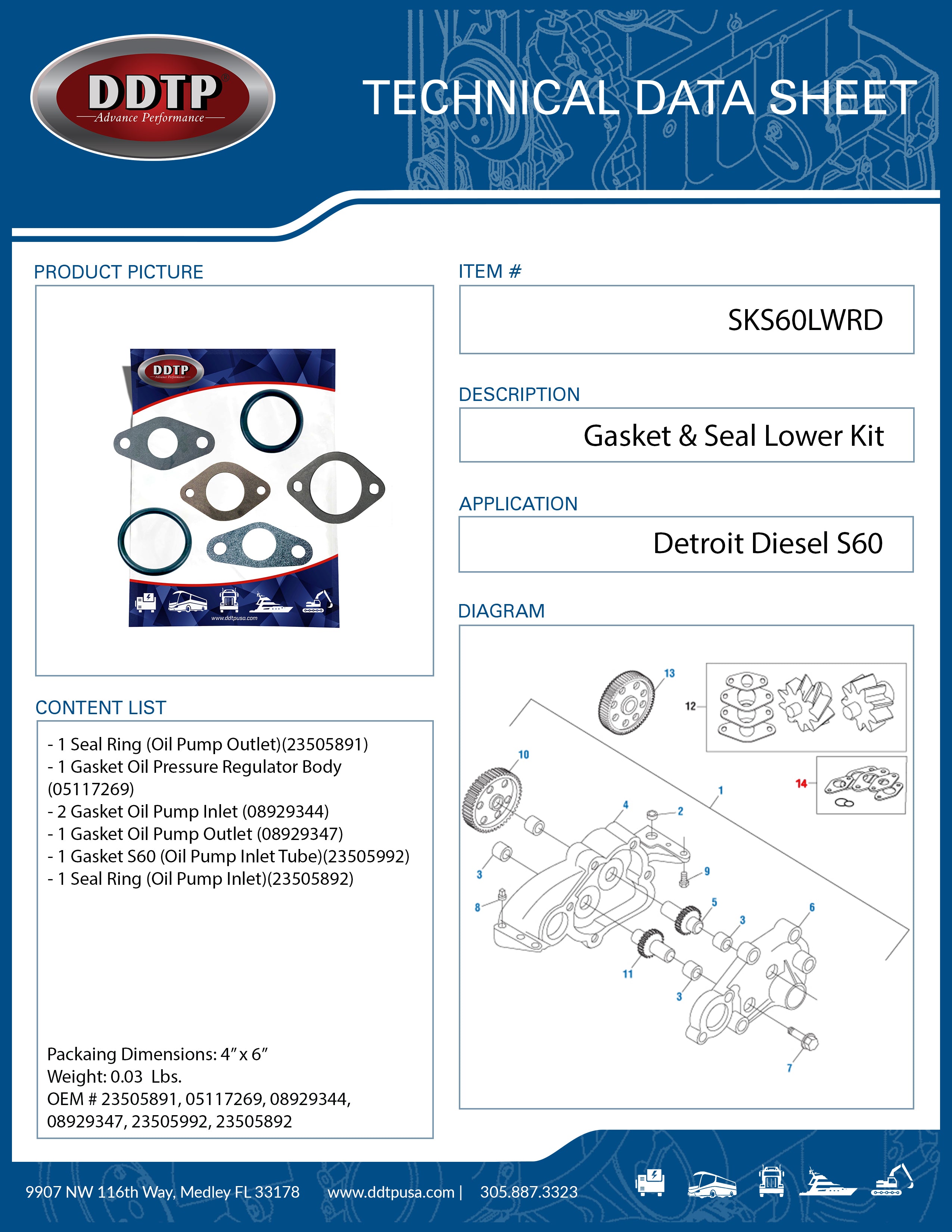 High-Quality Gasket & Seal Lower Kit for Volvo S60 - Perfect for Engine Repair & Maintenance | Durable Seals for Long-Lasting Performance