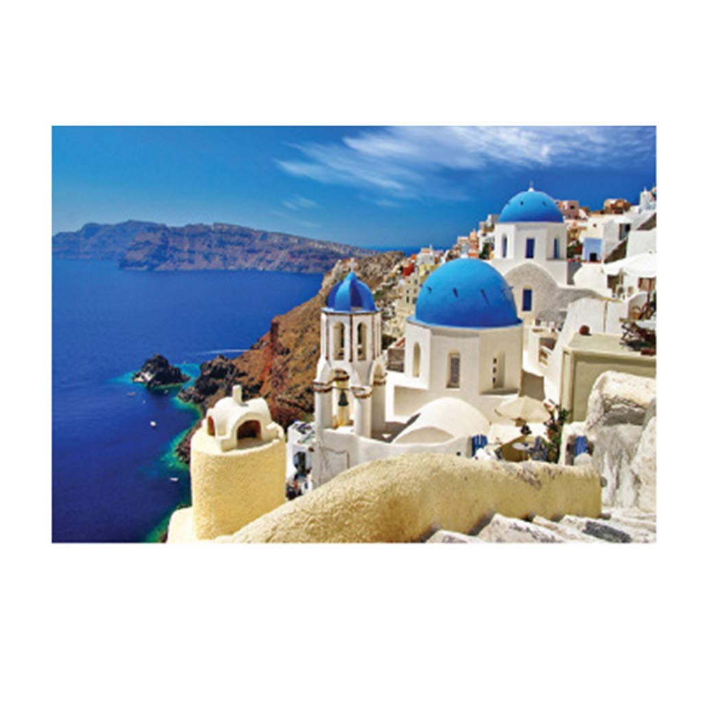 150-Piece WOCACHI Adult Wooden Puzzle - Aegean Sea Landscape Brain Teaser Game, DIY Decompression Toy for Stress Relief & Intelligence Training | Perfect Gift for Home Leisure, Office Break & Family Game Night