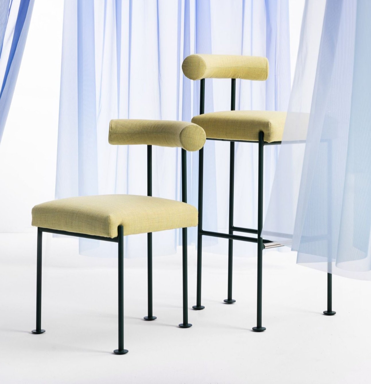 Midj MTS Stool - Modern Adjustable Height Bar Stool for Kitchen, Dining, and Home Office - Ergonomic Design with Footrest - Perfect for Breakfast Bars, Countertops, and Workspaces