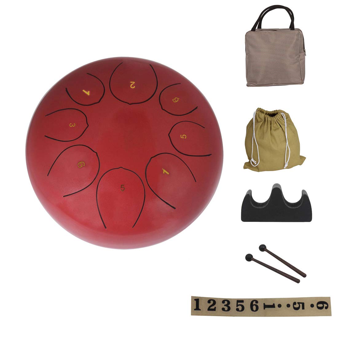 LAErper 10 Inch Steel Tongue Drum - Professional Handpan Drum Percussion Instrument with Mallets & Carry Bag | Made in Germany for Meditation, Yoga, Sound Healing & Music Therapy | Perfect for Zen Practice, Relaxation & Stress Relief