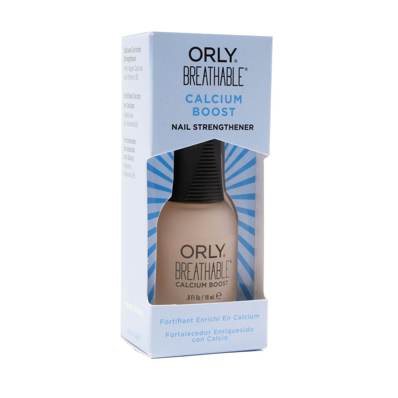 ORLY Breathable Calcium Boost Nail Treatment - 0.6oz (18ml) - Strengthens & Protects Natural Nails - Perfect for At-Home Manicures & Nail Care Routines