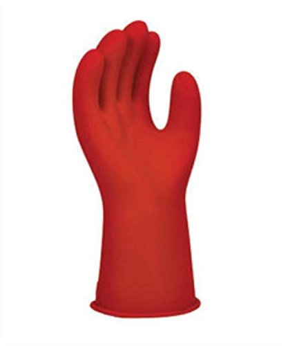 W.H. Salisbury Size 11 Red 11-Inch Natural Rubber Class 0 Lineman Gloves - Electrical Safety Work Gloves for Utility Workers & Electricians