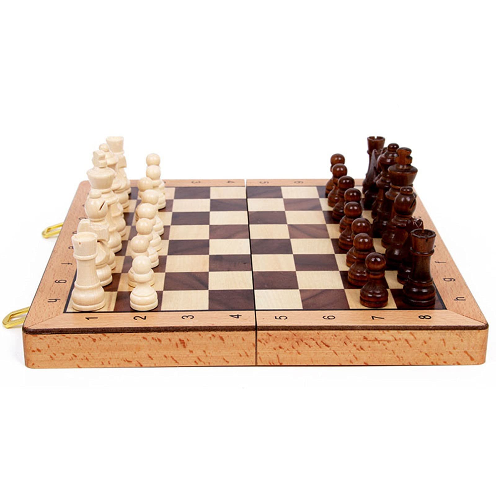 Premium 30CM Wooden Chess Set - Folding Magnetic Chess Board with 34 Pieces & Storage Compartment | Portable Travel Chess Game for Adults & Kids | Perfect for Home, Office, Travel & Gifts