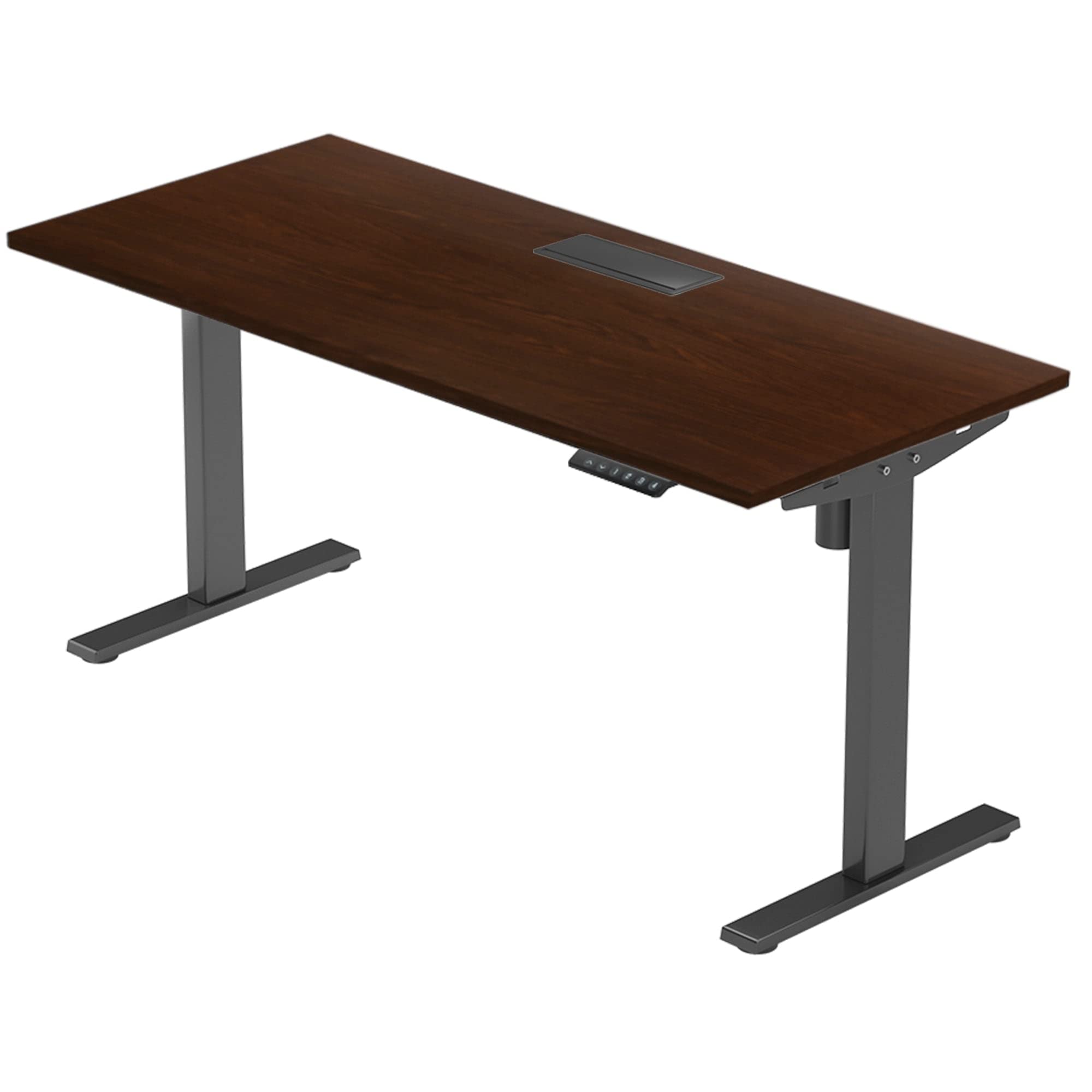 Adjustable Standing Desk 60 x 30 Inches - Electric Height Adjustable Home Office Desk with Memory Function for Ergonomic Workstation (Perfect for Remote Work & Small Spaces)