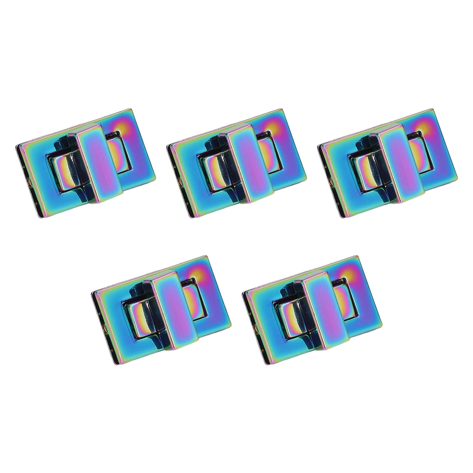 5-Piece Turn Lock Clasp Set - Premium Purse Closure Hardware for Handbags, Craft Bags & DIY Projects (Perfect for Purse Making, Wallet Repair & Leather Craft Accessories)