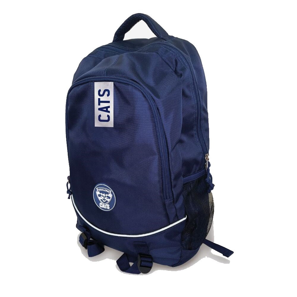 Burley Sekem Geelong Cats AFL Stirling Backpack - Durable Sports Backpack for Men & Women - Perfect for AFL Games, School, Travel & Outdoor Adventures