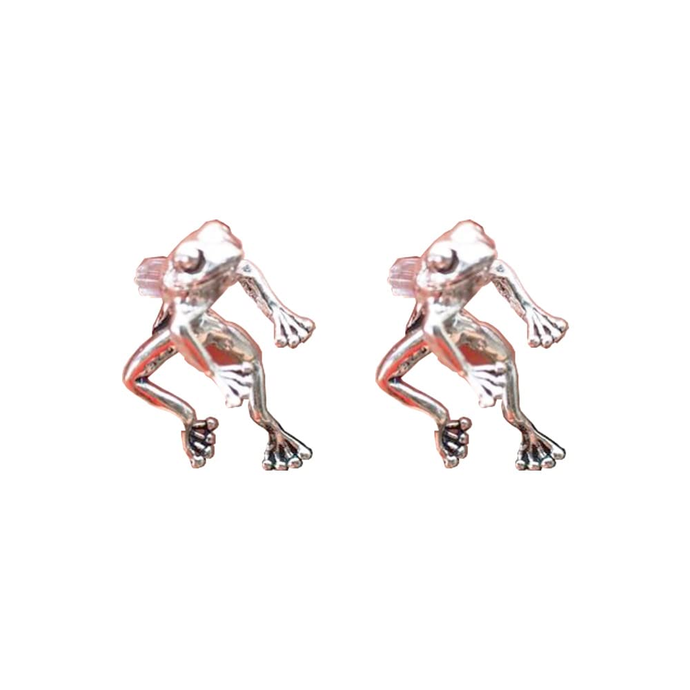 925 Sterling Silver Frog Drop Earrings - Retro Style Animal Jewelry for Women, Cute Pendant Ear Studs for Wife, Girlfriend, Daughter | Perfect Gift for Birthday, Anniversary & Everyday Wear