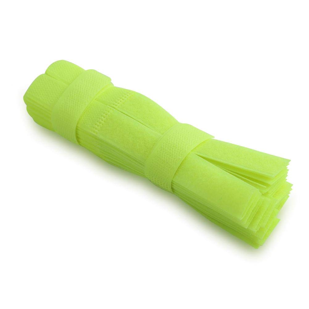 50pcs Reusable Cable Ties - Self-Locking Wire Organizer for TV, PC, Home & Office - Yellow Magic Cord Straps for Cable Management (Great for Electronics, Computer Wires, Home Theater Setup)