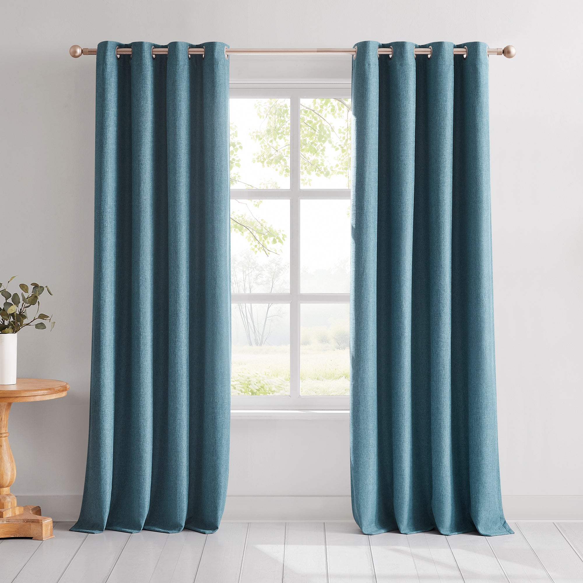 Meena Slub 100% Blackout Window Curtain Panels for Bedroom & Living Room - Thermal Insulated Light Blocking Drapes for Better Sleep & Privacy
